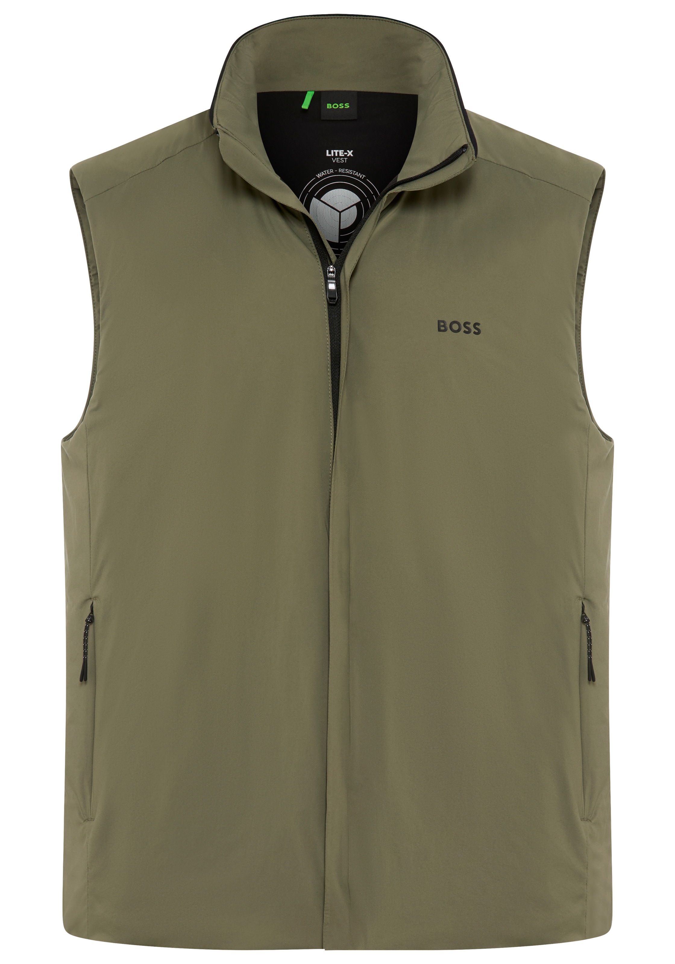 BOSS GREEN Funktionsweste Regular Fit, 4-Wege-Stretch-Qualität, Highloft-Stretch-Wattierung