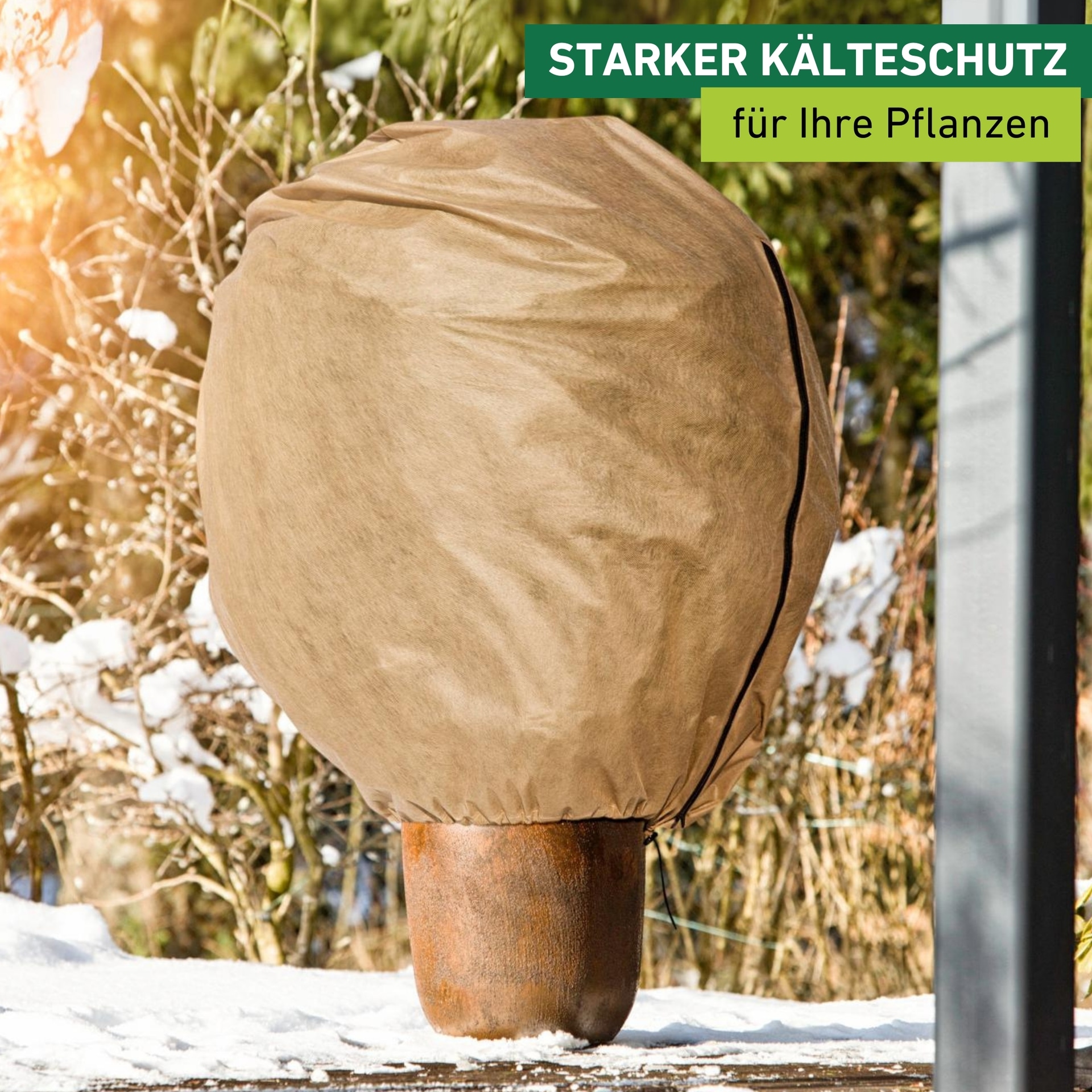 Windhager Gartenvlies »Jute-Trennvlies für Töpfe, Unkrautvlies aus Jute, Pflanzenvlies« wasserdurchlässig und atmungsaktiv, 1x1 m