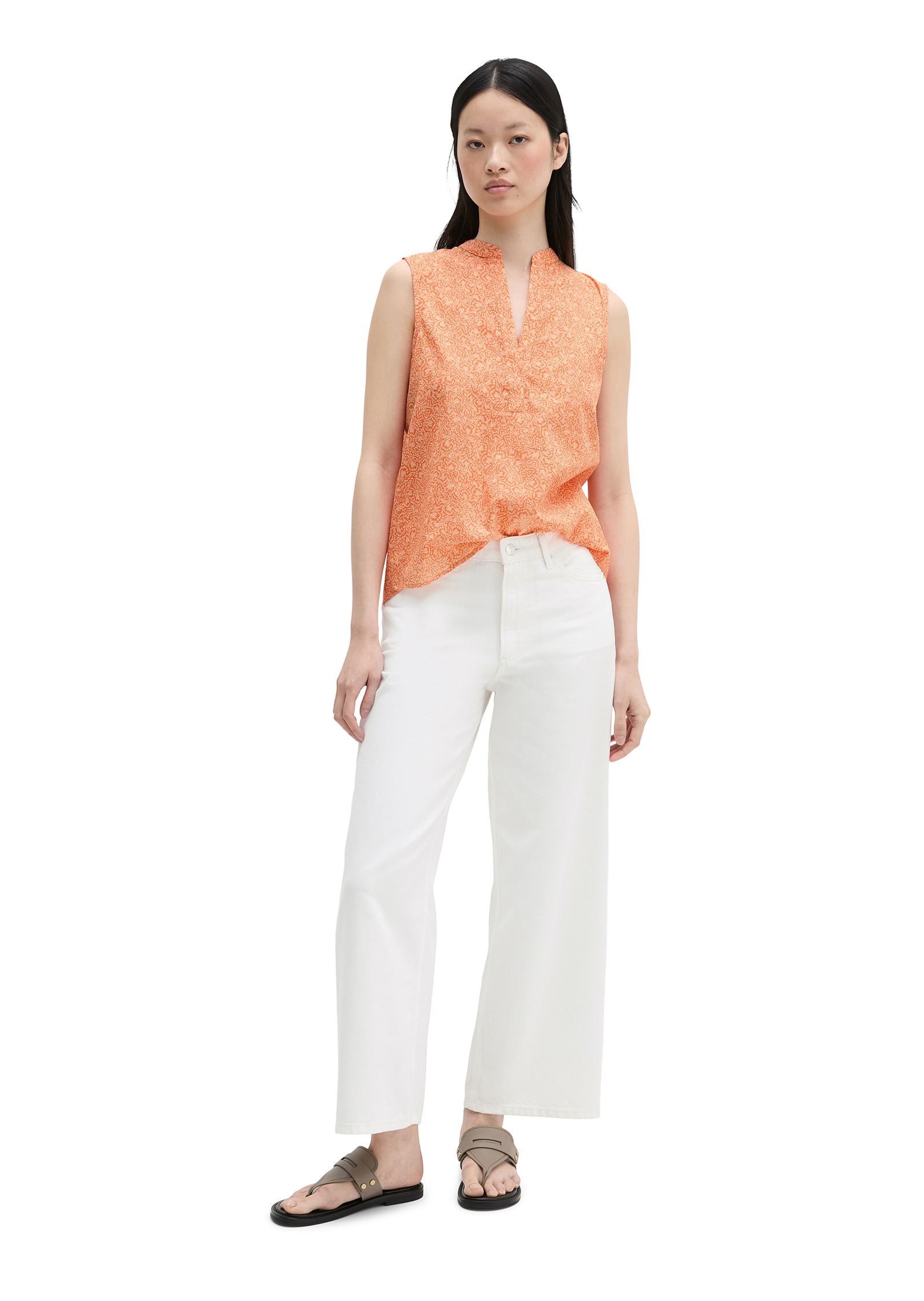 Marc O'Polo Blusentop loose aus bedrucktem Baumwoll-Voile