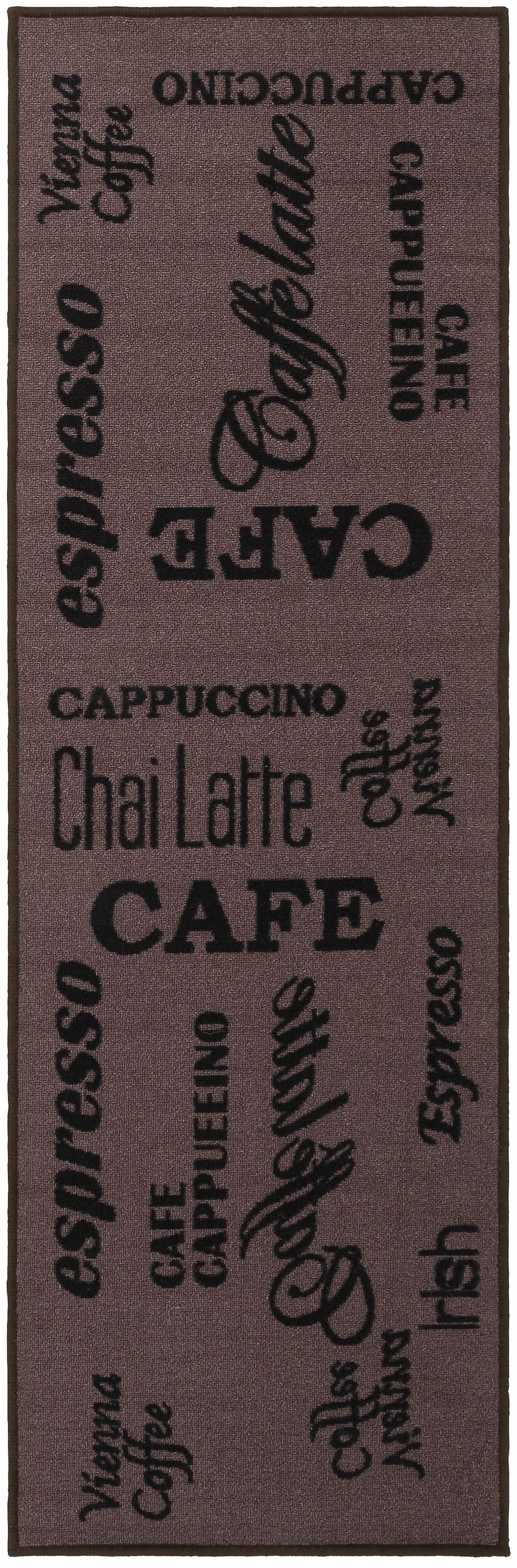 Andiamo Küchenläufer »Espresso«, rechteckig, 5 mm Höhe, mit Schriftzug, rut günstig online kaufen