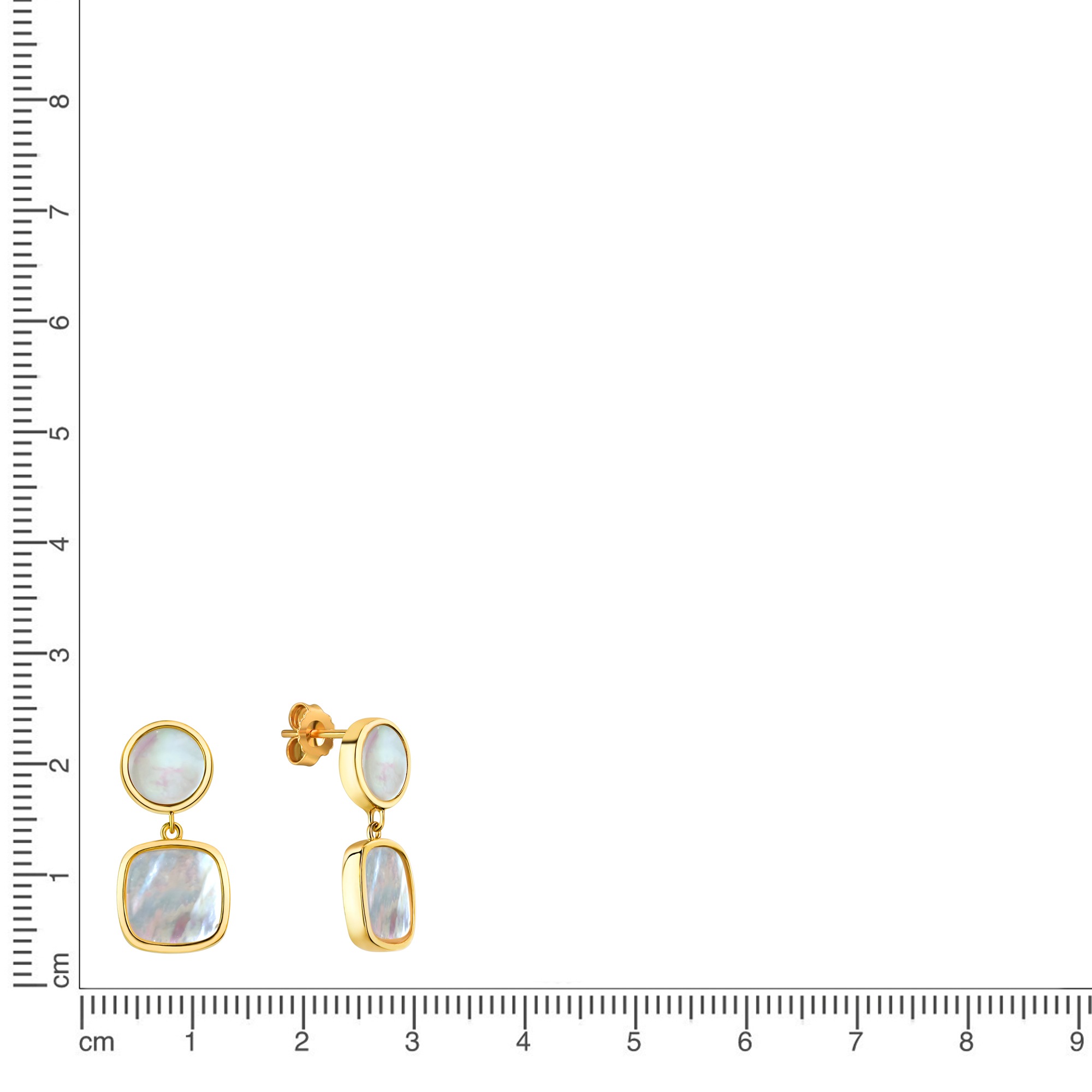 Vivance Paar Ohrstecker »925/- Sterling Silber vergoldet Perlmutt weiß«