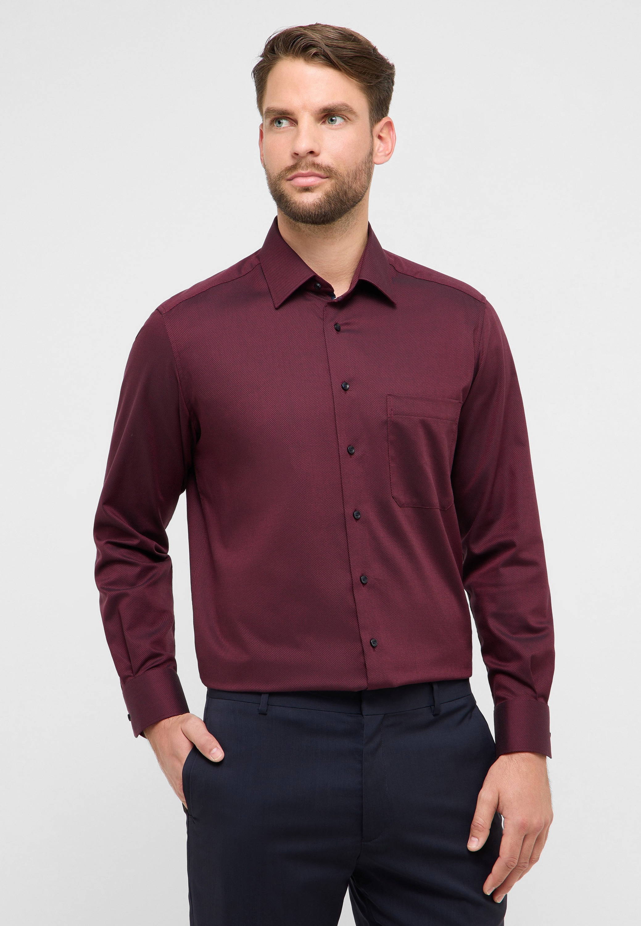 Eterna Langarmhemd »COMFORT FIT« NON IRON (bügelfrei)