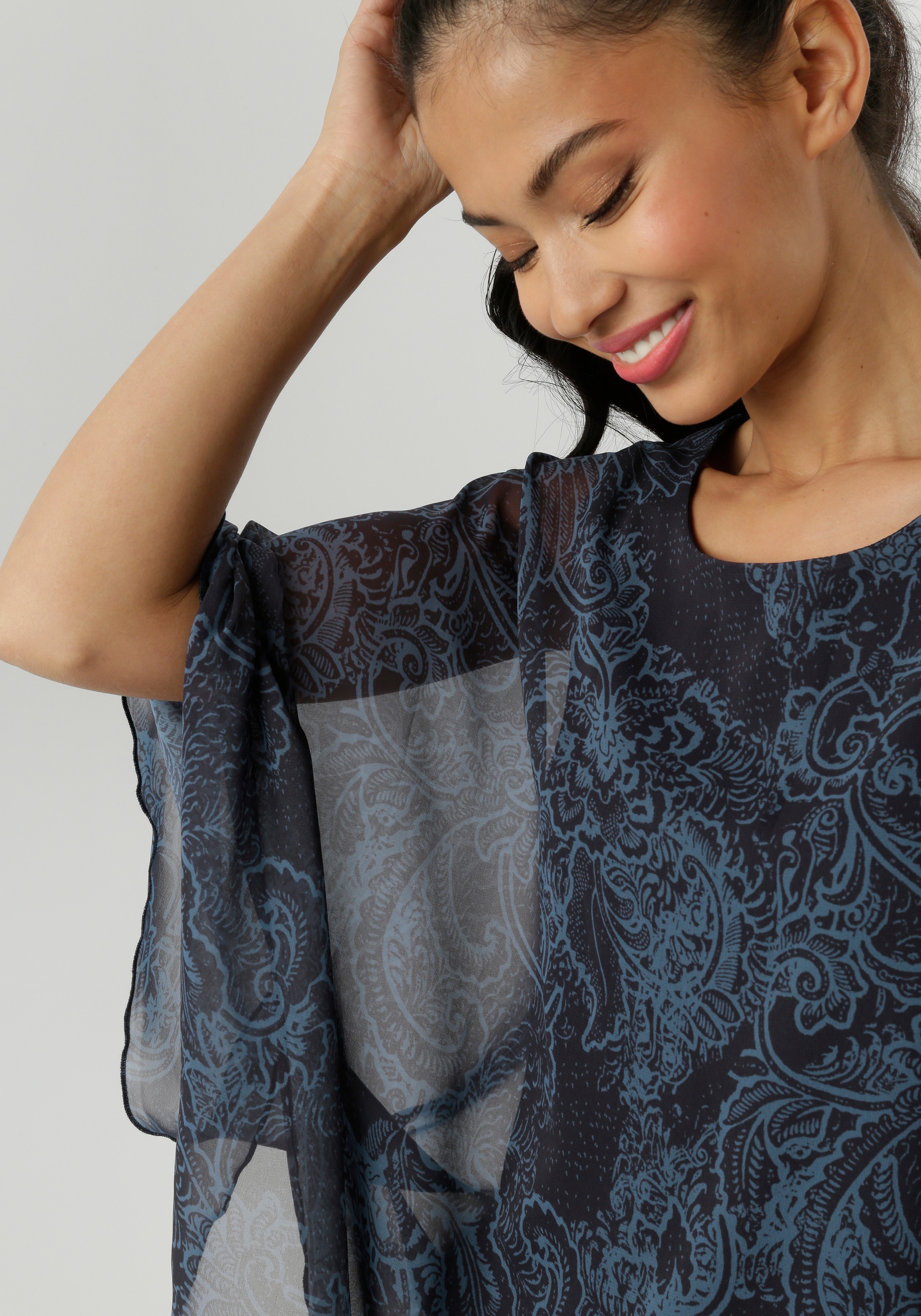 Aniston SELECTED Chiffonbluse, im modischen Lagenlook - NEUE KOLLEKTION