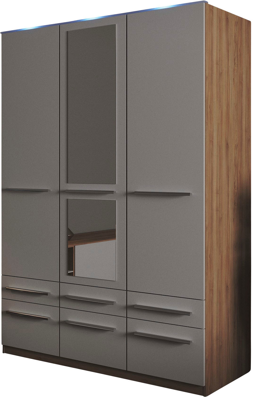 priess Kleiderschrank »Schrank Garderobe Wäscheschrank Barcelona in 5 Breiten«, viel Stauraum, geräumige Schubkästen, mit Spiegel, MADE IN GERMANY