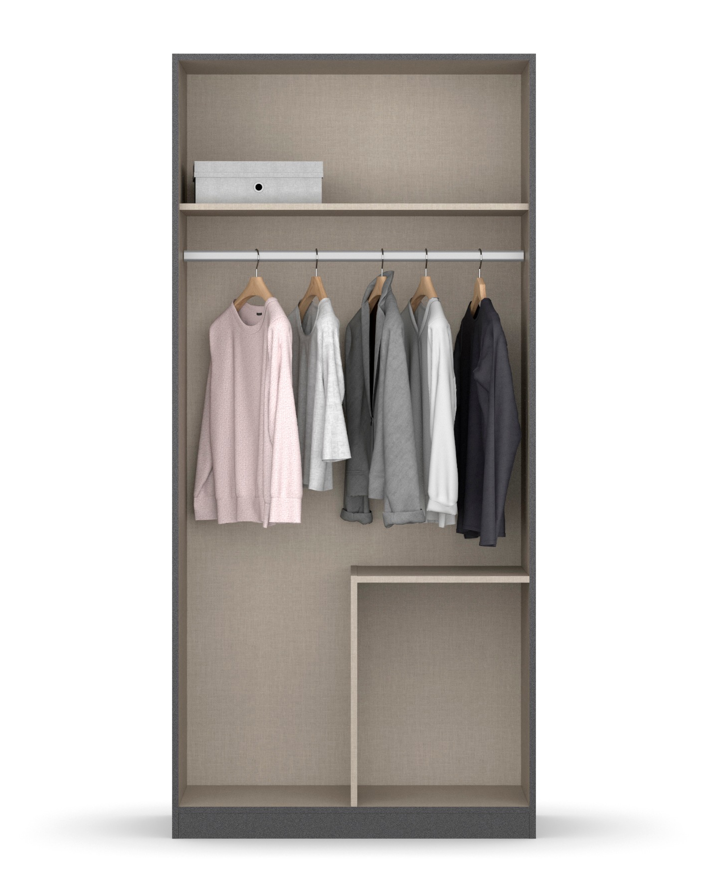 rauch Drehtürenschrank »Holmes«, im Industrial Style, mit Schubkästen, mit oder ohne Spiegel