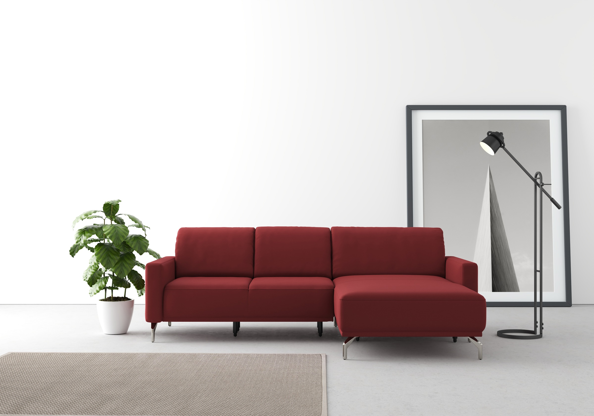 sit&more Ecksofa »Bailando L-Form«, wahlweise mit Kopfteilverstellung und Vorziehsitz, motorisch