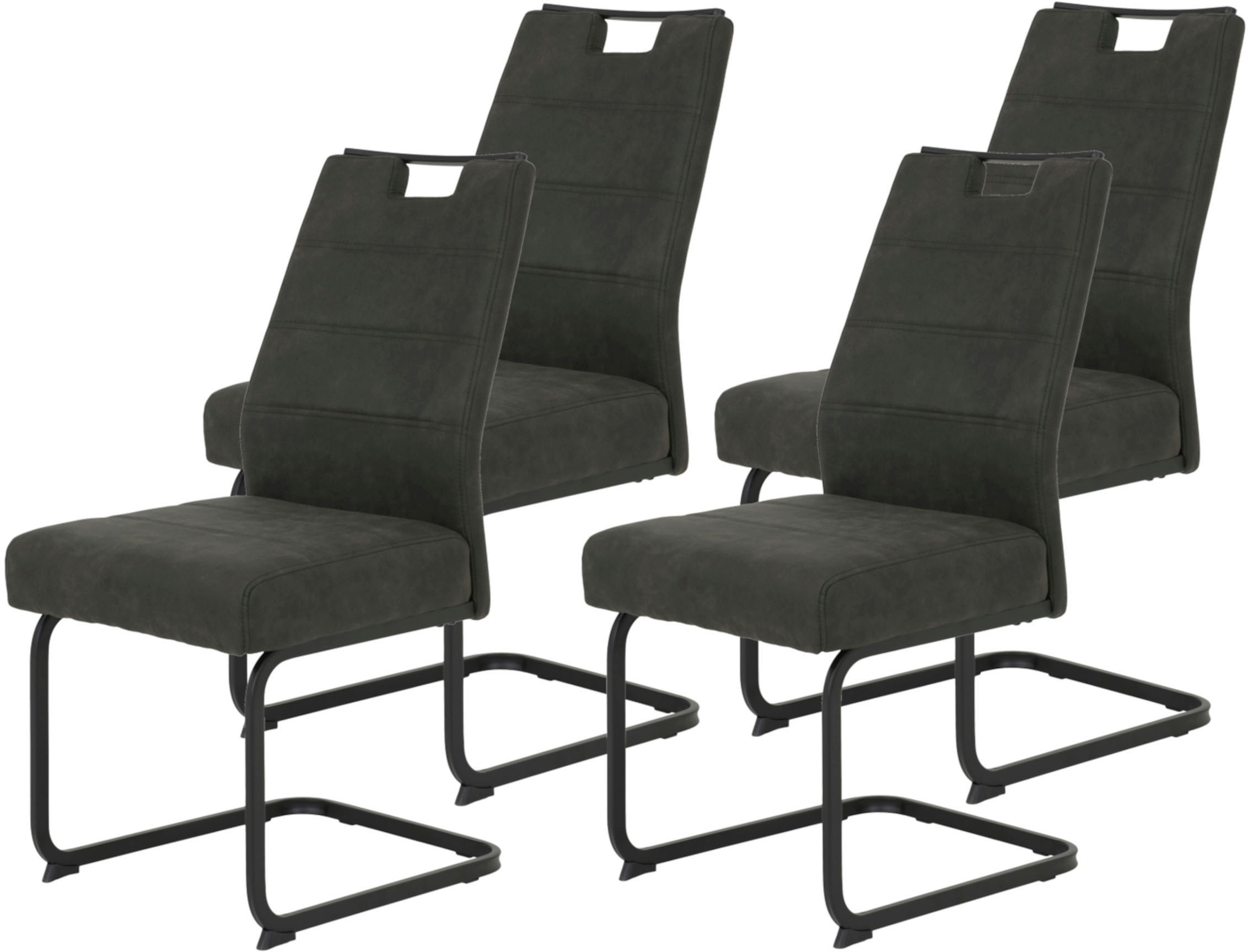 HELA Freischwinger »KERSTIN«, (Set), 4 St., Microfaser VINTAGE-Polyester, F günstig online kaufen