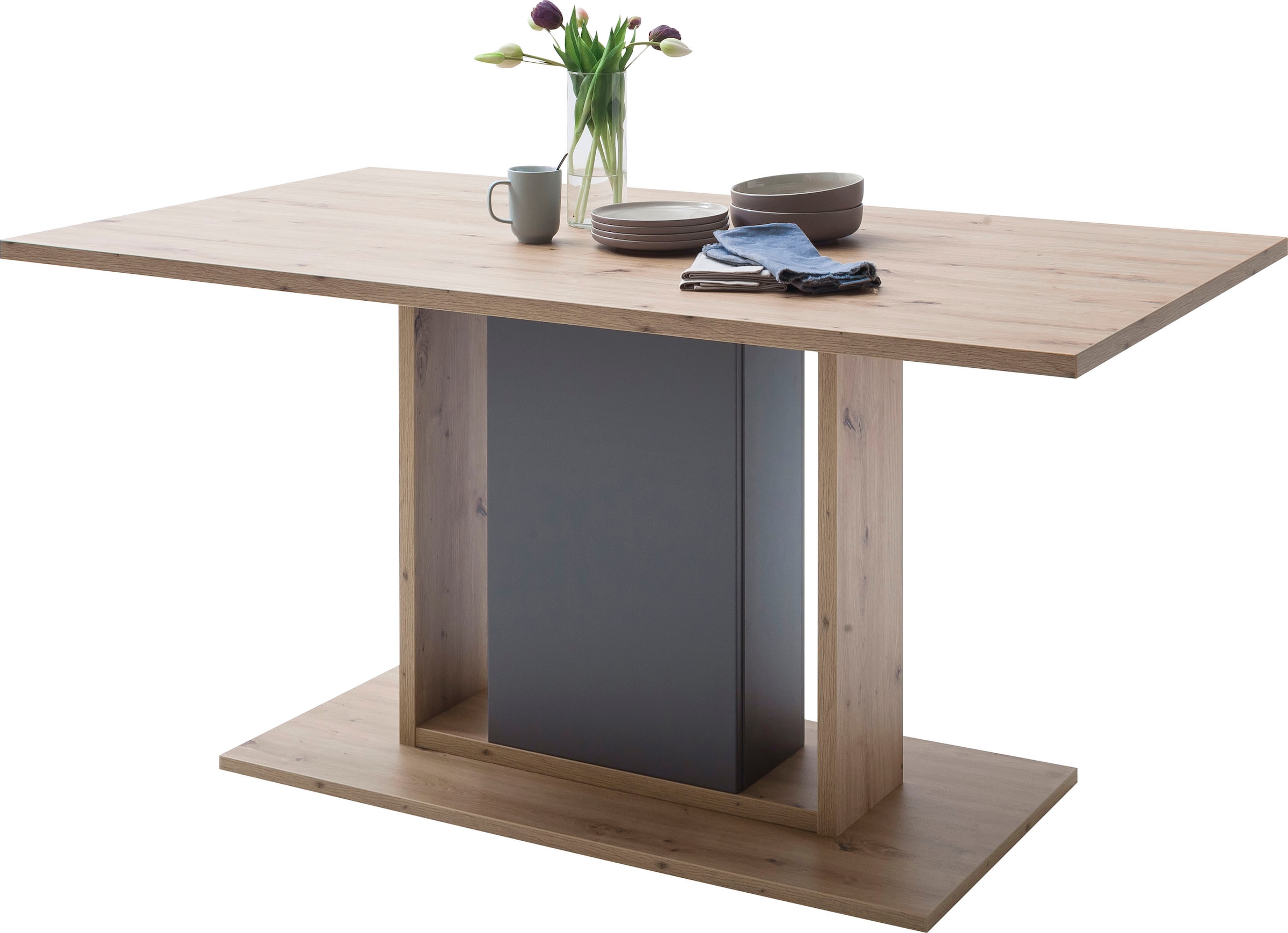 breit belastbar, Tisch bis kaufen Rechnung modern, Landhausstil furniture Esstisch cm »Lizzano«, auf 80 Kg MCA 160