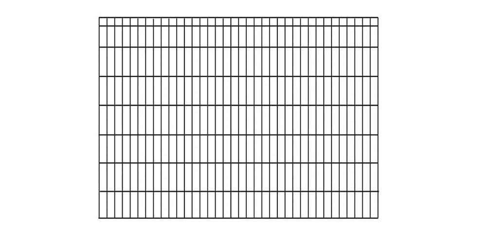 KRAUS Doppelstabmattenzaun »Dino-Pro DS-60x40«, anthrazit, 140 cm hoch, 2 m Verlängerungsmatte, 1 Pfosten