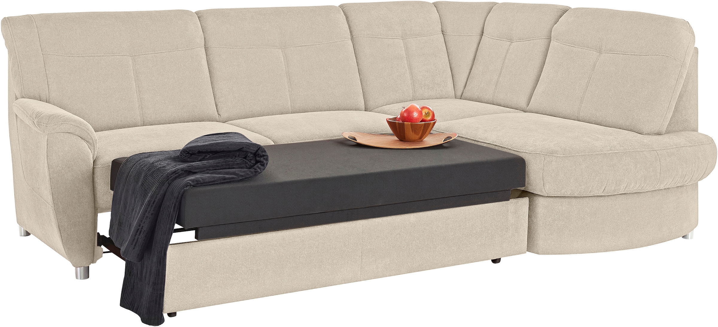 sit&more Ecksofa »Sonoma L-Form«, wahlweise mit Bettfunktion und Bettkasten