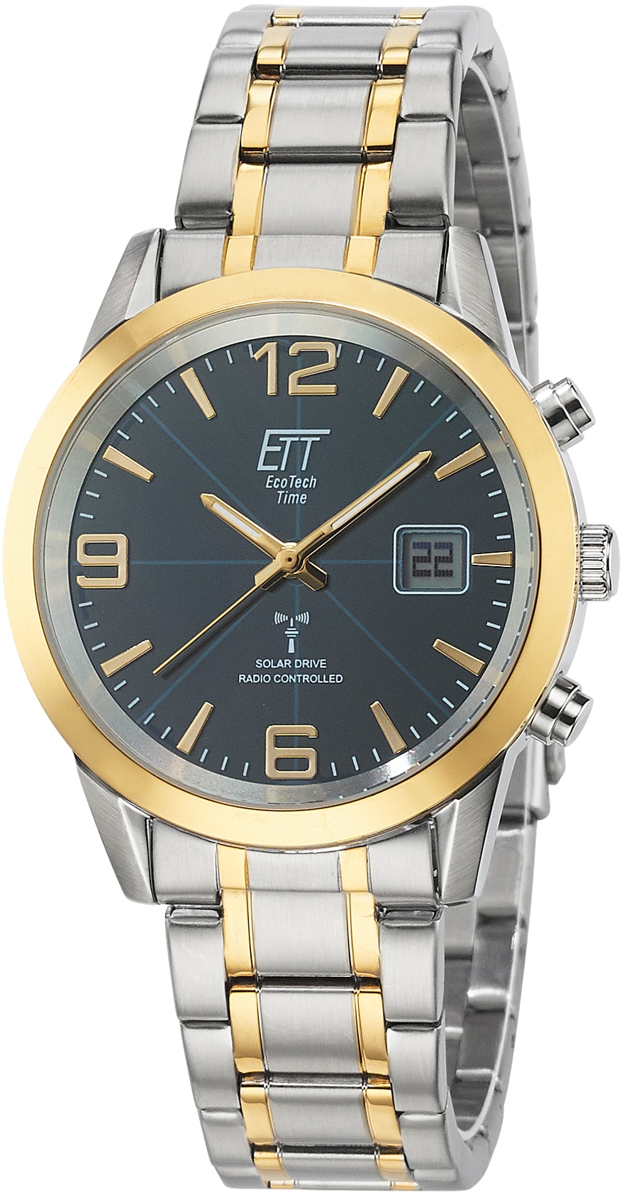 ETT Funkuhr »Basic, EGS-11502-32M«, Armbanduhr, Herrenuhr, Datum, Solar