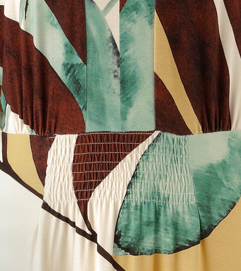 Aniston SELECTED Maxikleid mit weiten, 3/4-langen Ärmeln - NEUE KOLLEKTION