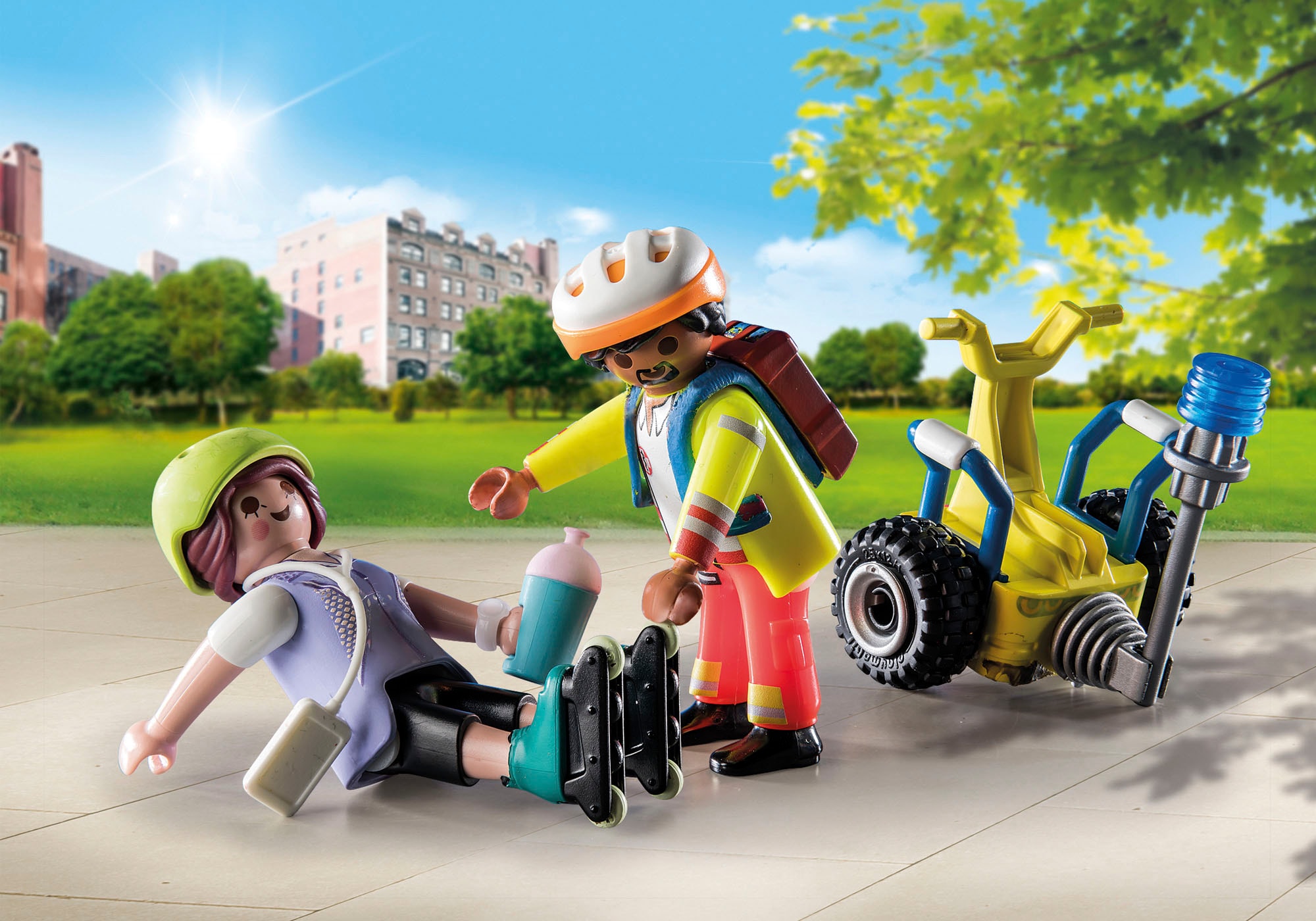 Playmobil® Konstruktions-Spielset »Starter Pack, Rettung mit Balance-Racer (71257), My City Life«, (34 St.), Made in Europe