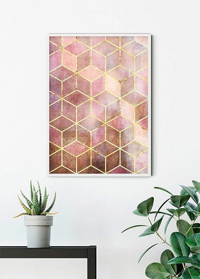 Komar Bild »Mosaik Rosso«, Formen-Kunst, (1 St.), Wandbild zur Dekoration - ohne Rahmen