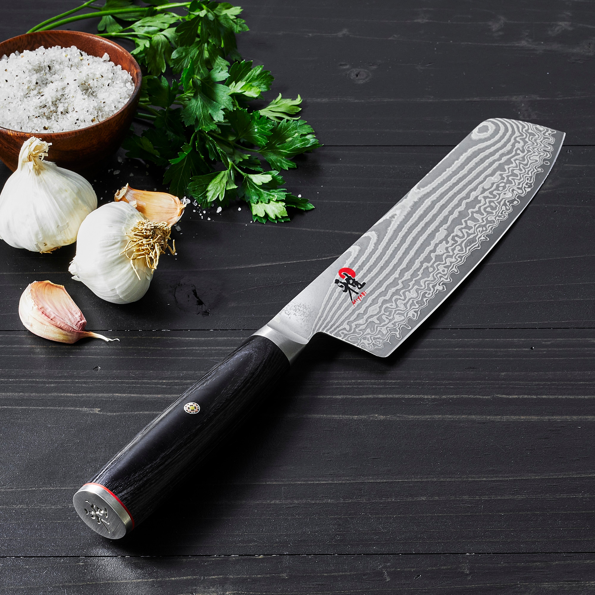 MIYABI Gemüsemesser »Miyabi 5000FCD Nakiri«, (1 tlg.), Klingenlänge 17 cm, FRIODUR eisgehärtete Klinge