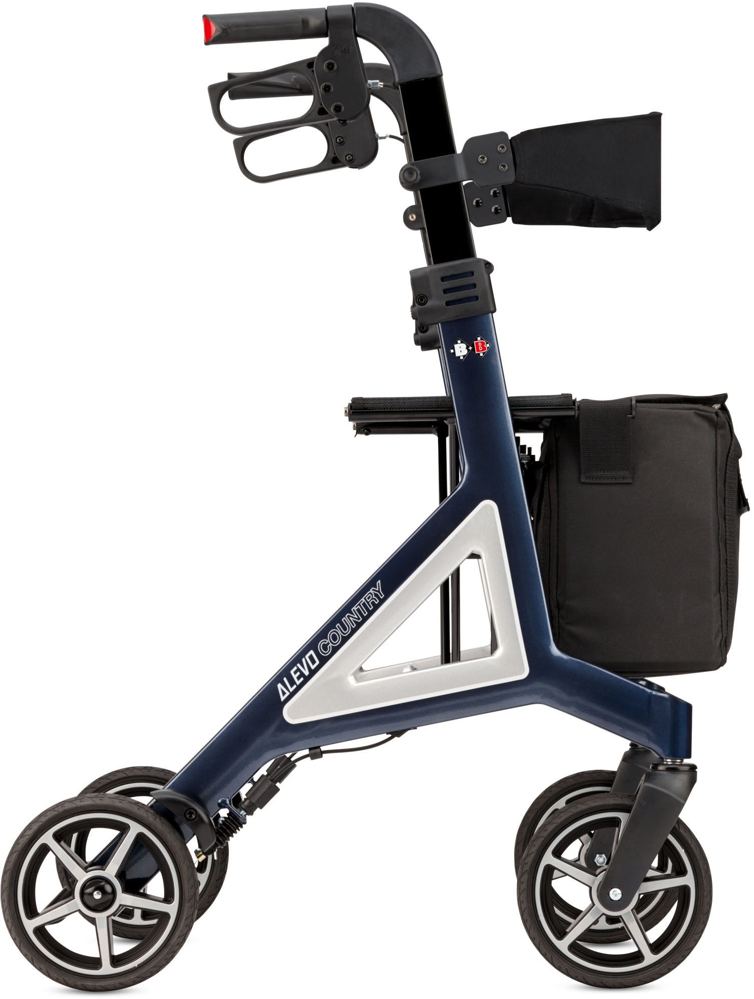 Bischoff & Bischoff Rollator »Alevo Country Rollator«, faltbar - für innen und außen, mit Profil-Bereifung, Sitzhöhe 51 cm