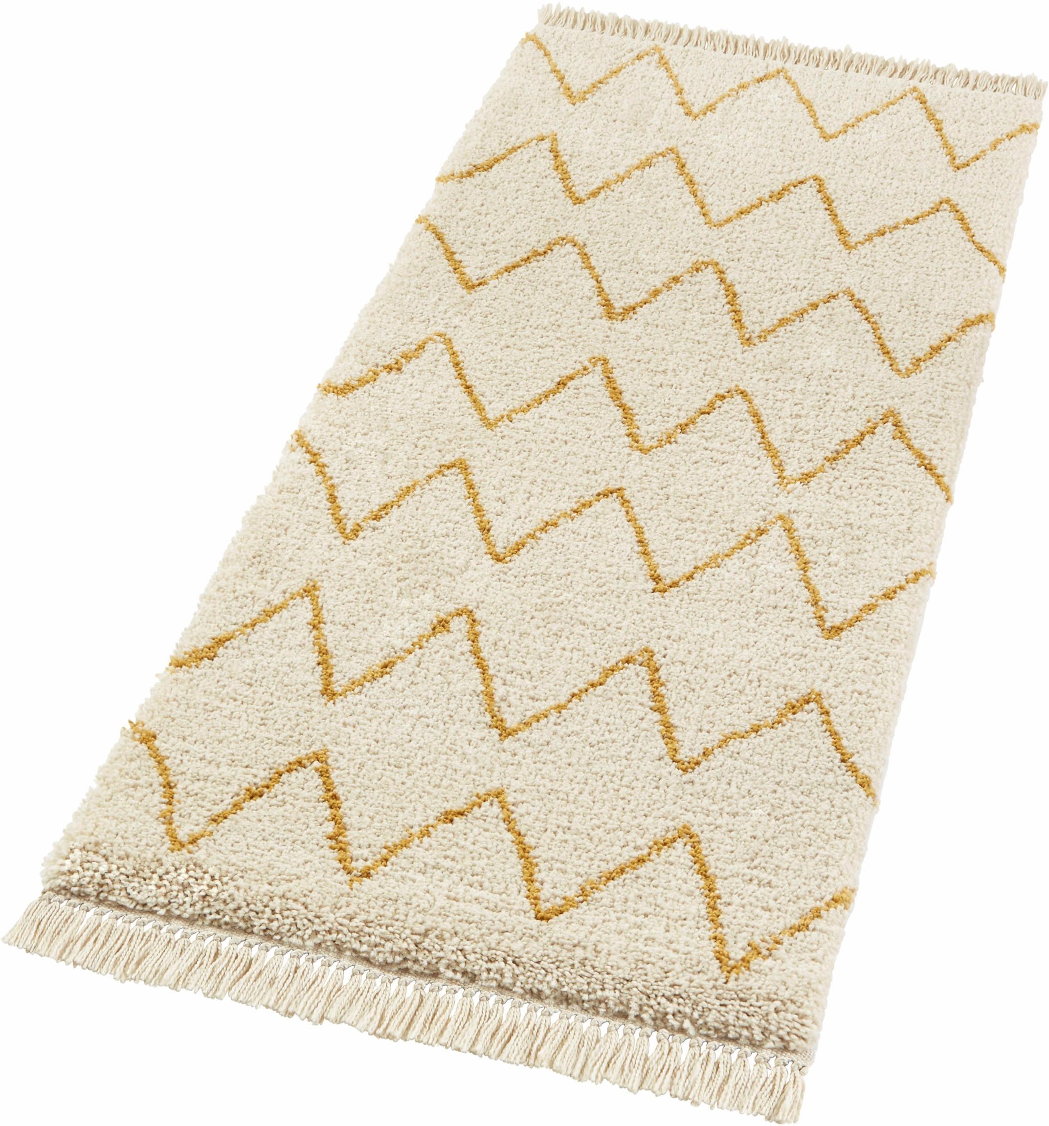 HANSE Home Hochflor-Läufer »Ruby«, rechteckig, 35 mm Höhe, Shaggy, Fransen, Skandi, Weich, Modern, Wohnzimmer, Schlafzimmer, Flur