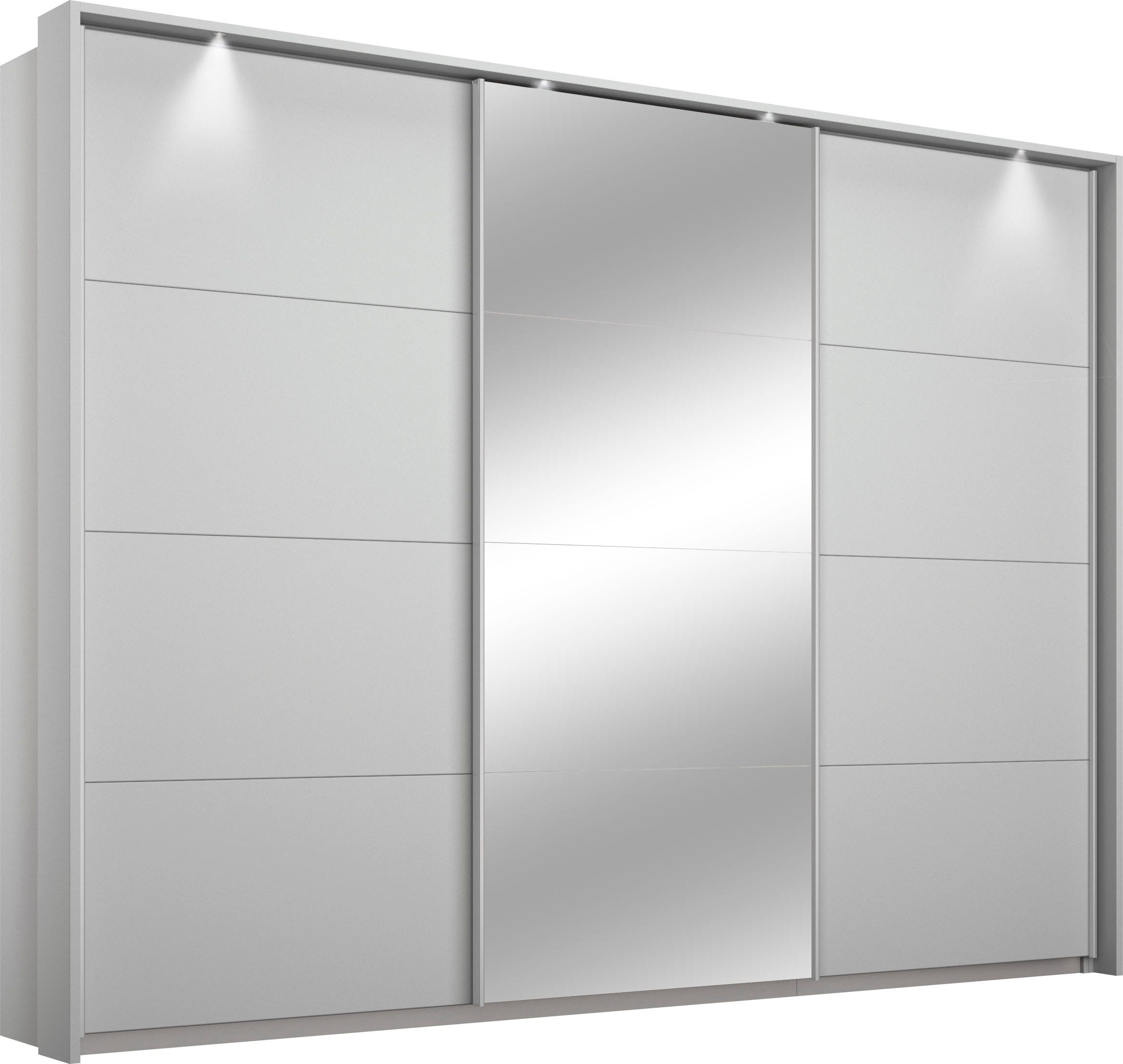 rauch Schwebetürenschrank »Kleiderschrank Schrank Garderobe Wäscheschrank TOMA mit Passepartout«, inkl. Regaleinsatz sowie zusätzlichen Einlegeböden MADE IN GERMANY
