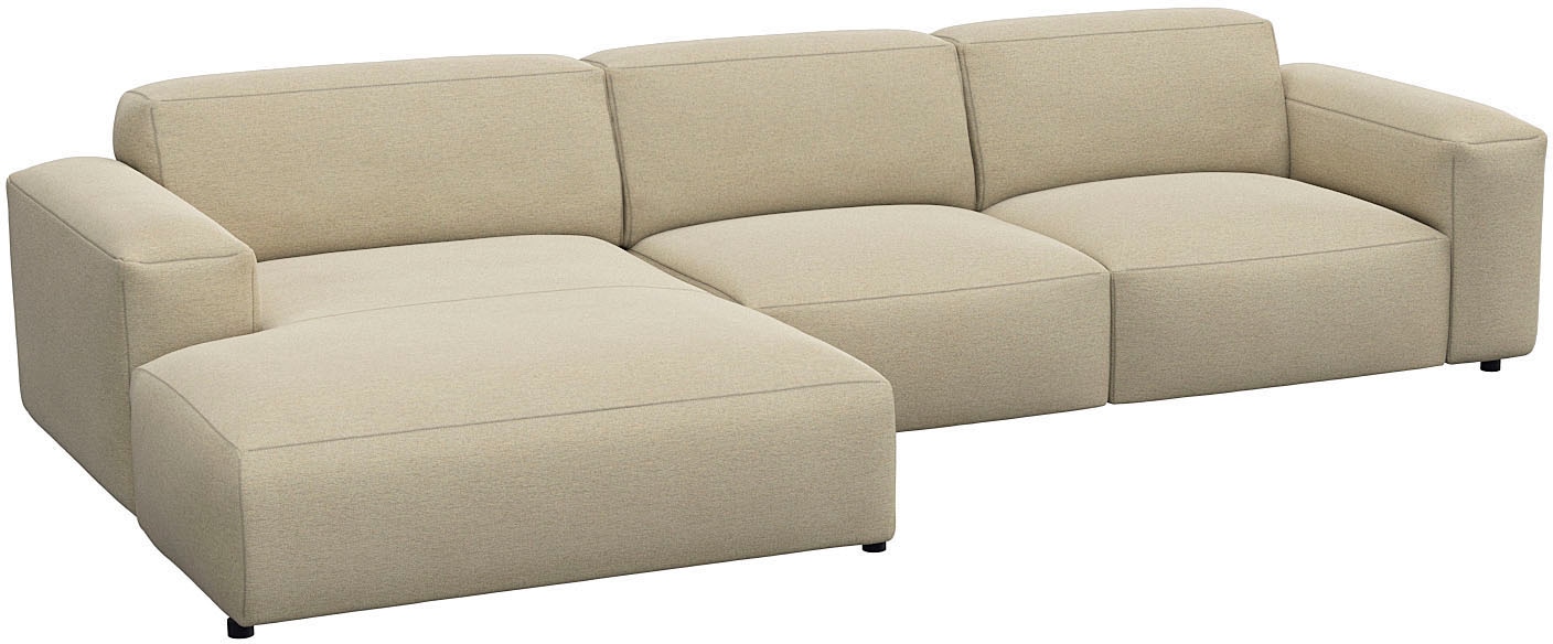 FLEXLUX Ecksofa »Lucera bequem und komfortabel durch hochwertigen Sitzaufbau, L-Form«, modern & anschmiegsam, Kaltschaum, Stahl-Wellenunterfederung