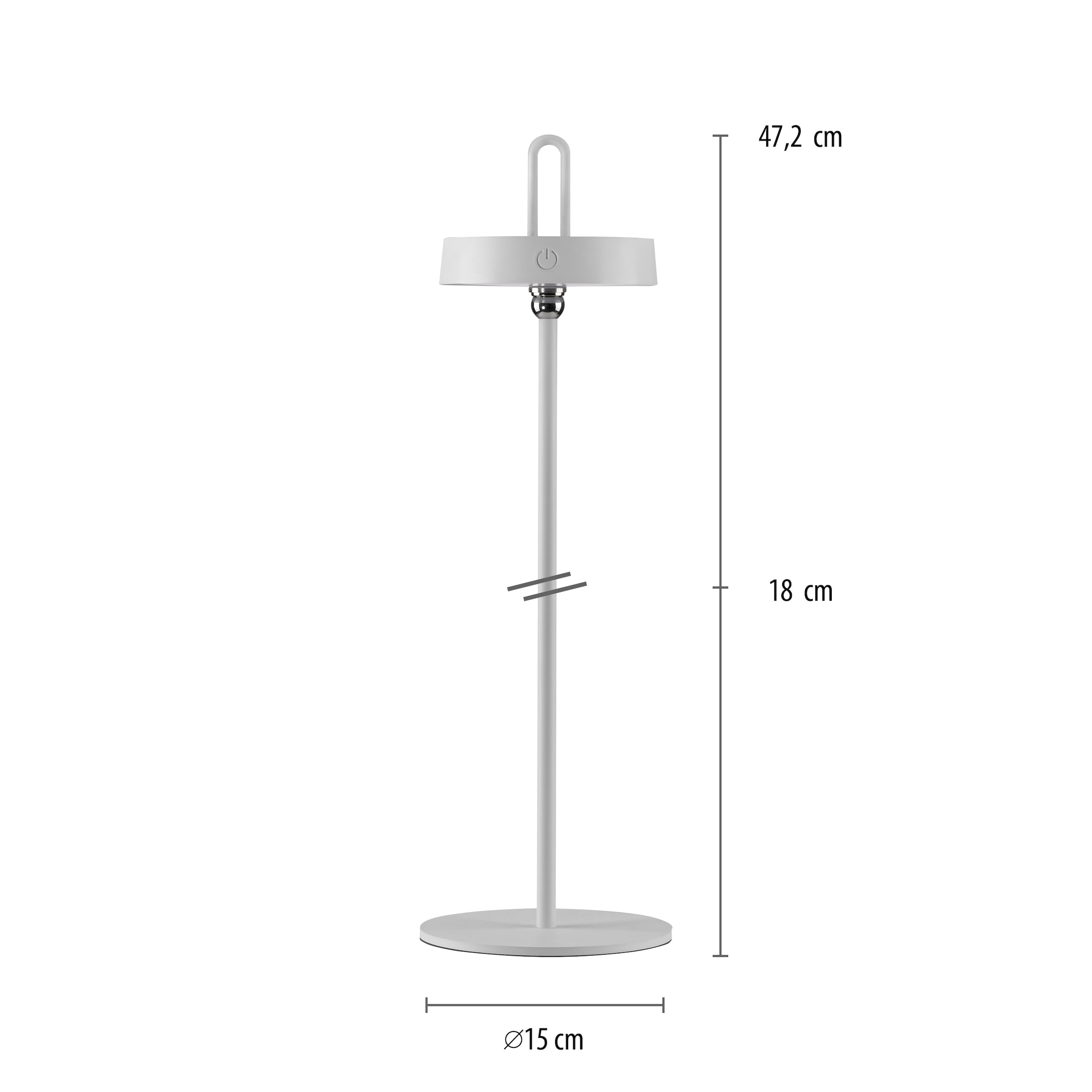 JUST LIGHT Tischleuchte »AMAG«, 1 flammig, Leuchtmittel LED-Modul | LED fest integriert, Akkuleuchte
