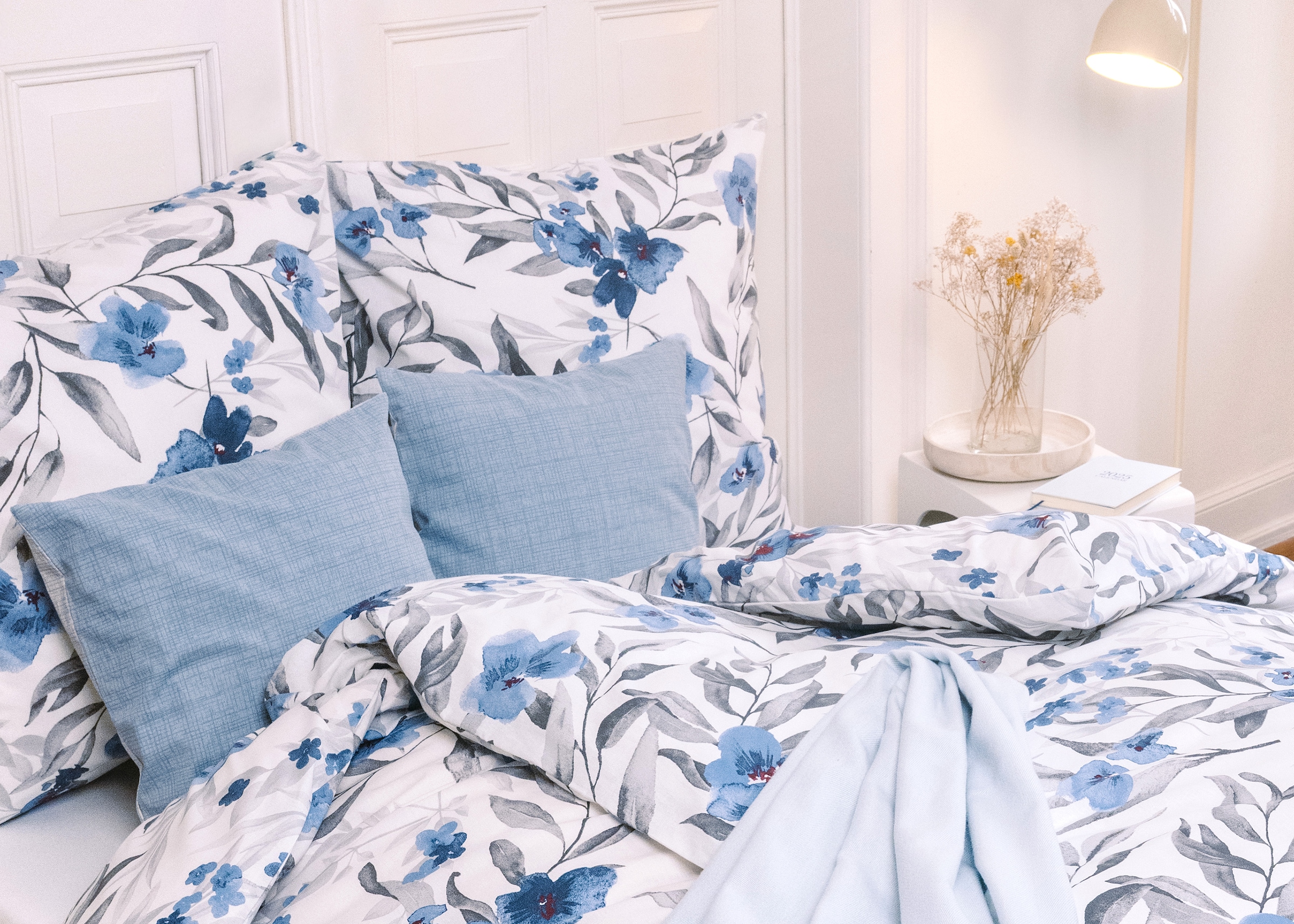 Dyckhoff Bettwäsche »Blue Flowers« 2 Stk. tlg.
