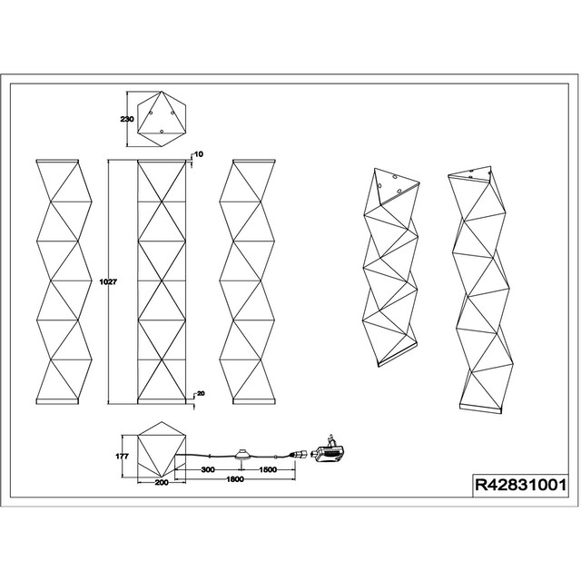 TRIO Leuchten LED Stehlampe »SUMA«, 1 flammig-flammig, inkl. Fernbedienung, integrierter  Dimmer, RGBW-Farbwechsler online bestellen