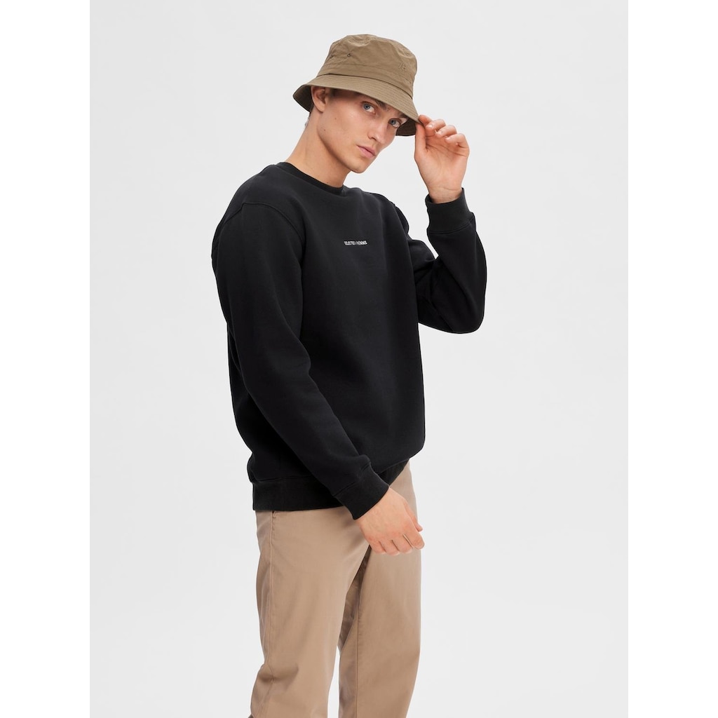 SELECTED HOMME Sweatshirt »SLHHANKIE LOGO CREW NECK SWEAT NOOS«