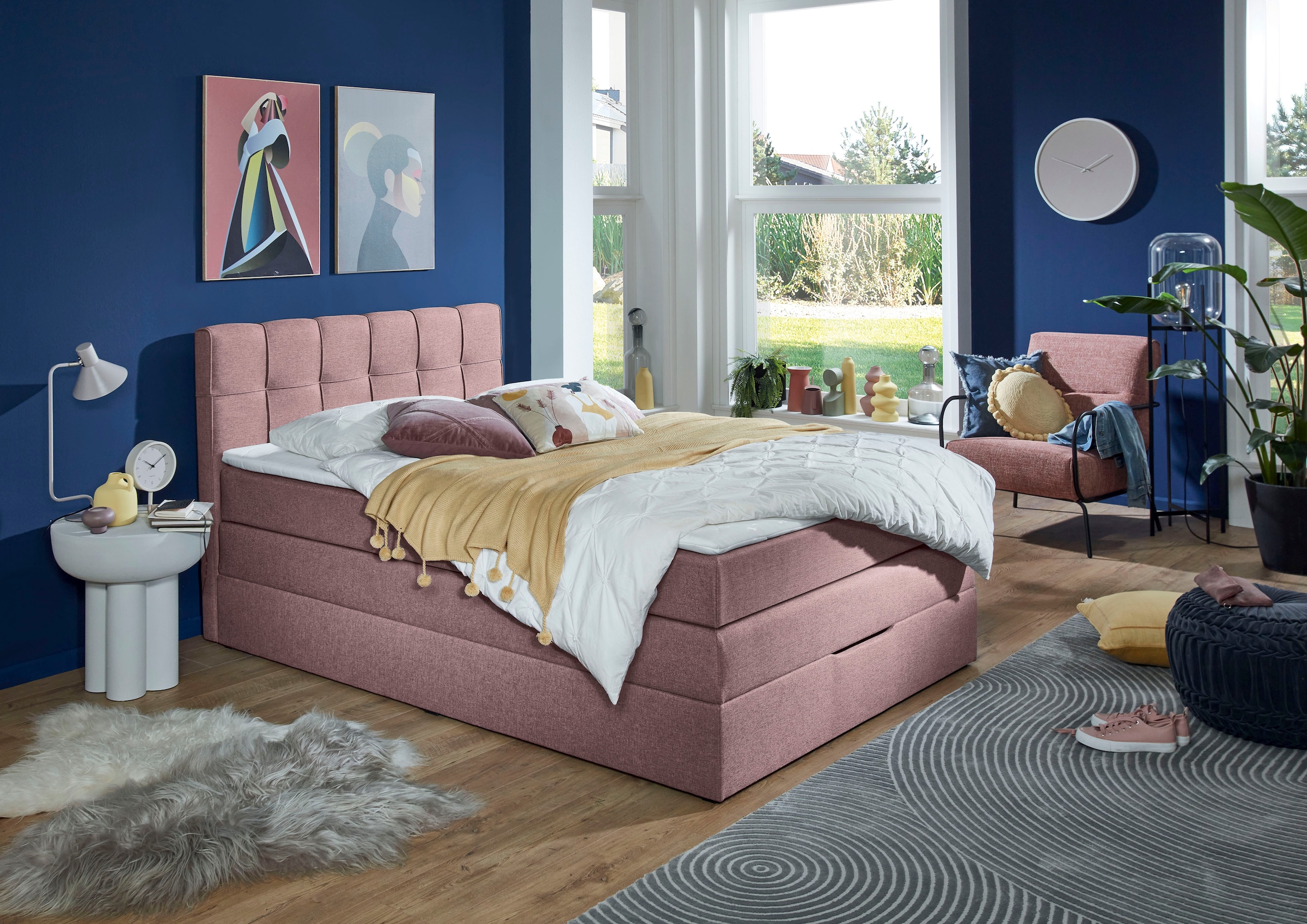 INOSIGN Boxspringbett "Fornoli" inkl. Topper und Bettkasten, H3 in zwei Mat günstig online kaufen