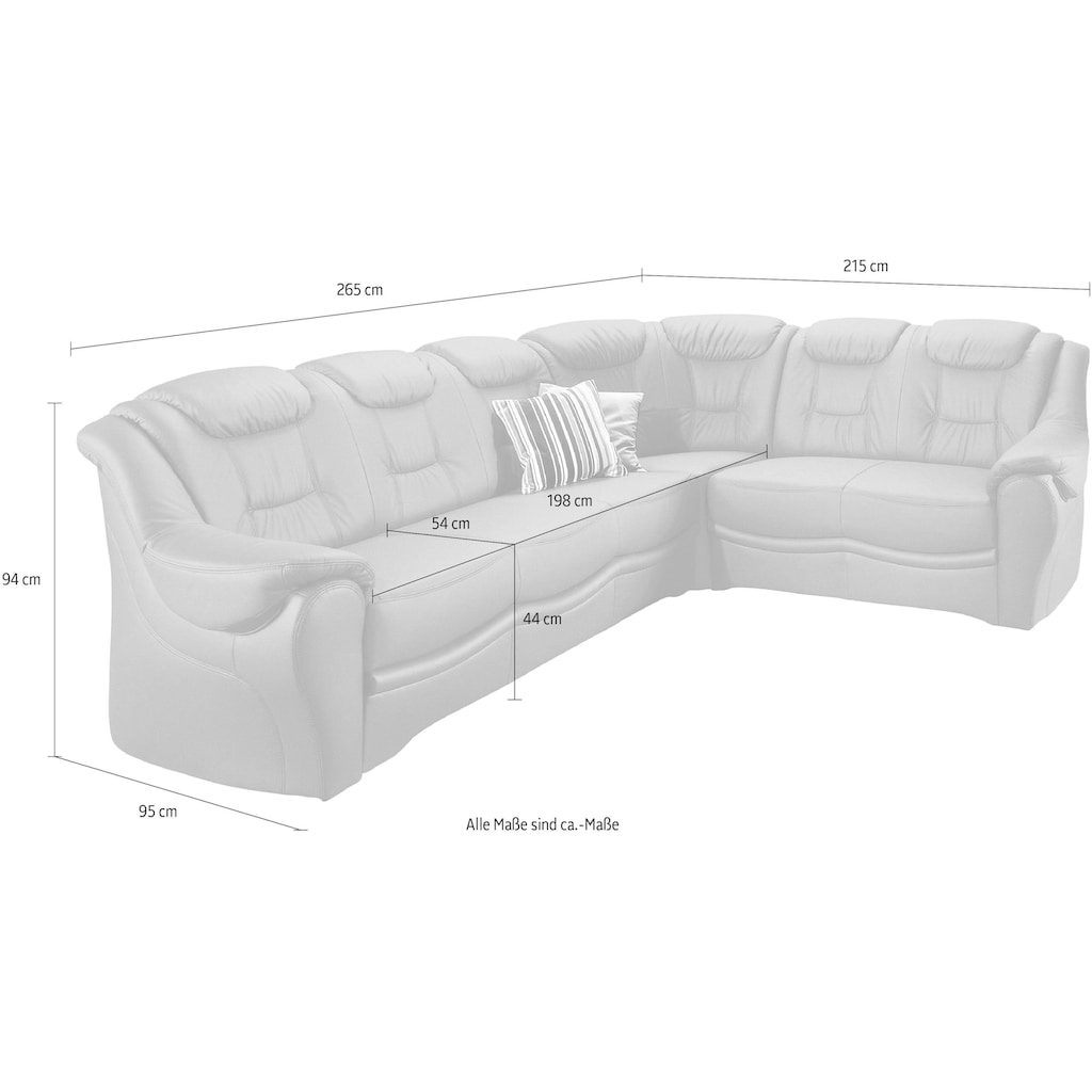 sit&more Ecksofa »Bellevue«, wahlweise mit Bettfunktion