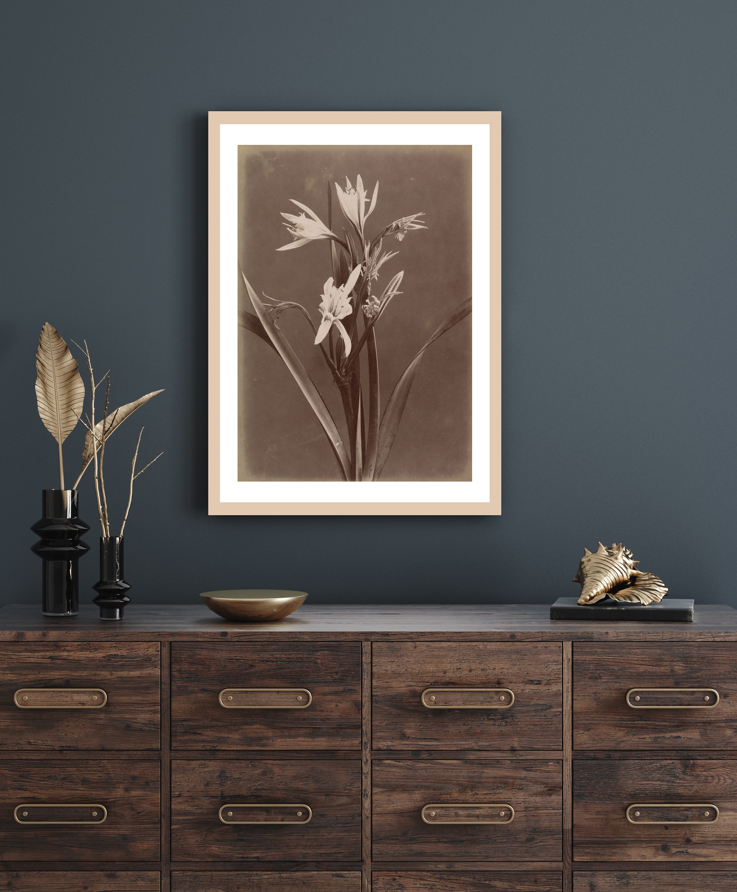 queence Bild mit Rahmen »Marlies«, Blumen-Pflanzen, Premium Poster mit Natu günstig online kaufen