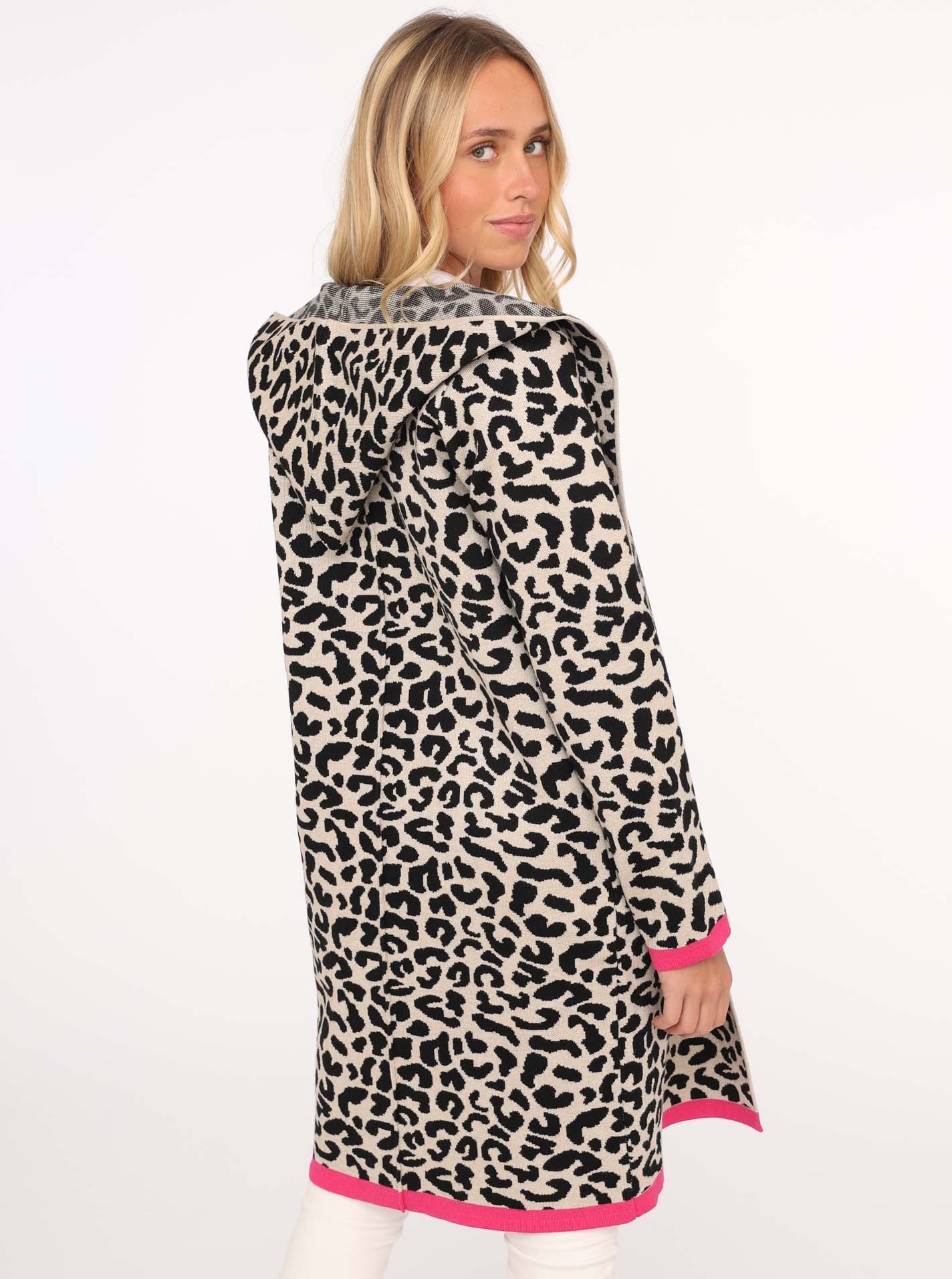 Zwillingsherz Strickjacke »"Leo Neon Kante"«, mit Animal Muster
