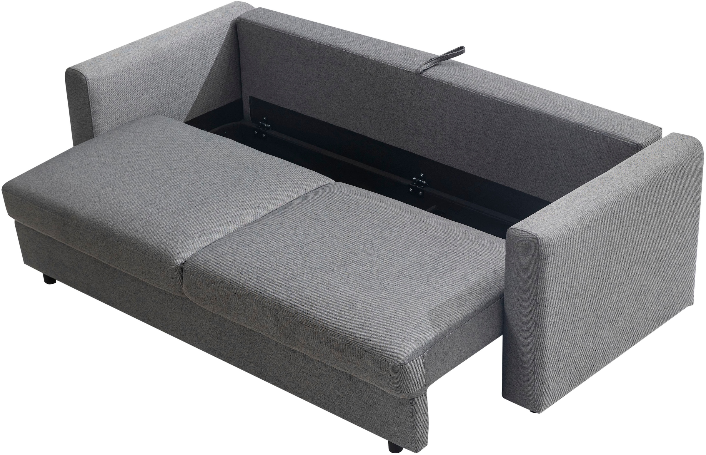 OTTO home Schlafsofa »LIOORA 3-Sitzer (240cm), Cord und Webstoff« Bettfunktion & Bettkasten, Premium Sitzkomfort (HR-Schaum/Federkern)