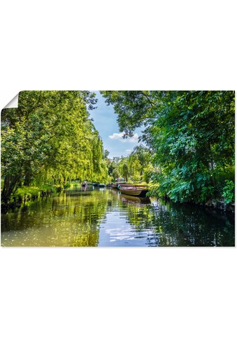 Artland Wandbild »Kahnfahrt durch die Fließe im Spreewald«, Gewässer, (1 St.), in... kaufen