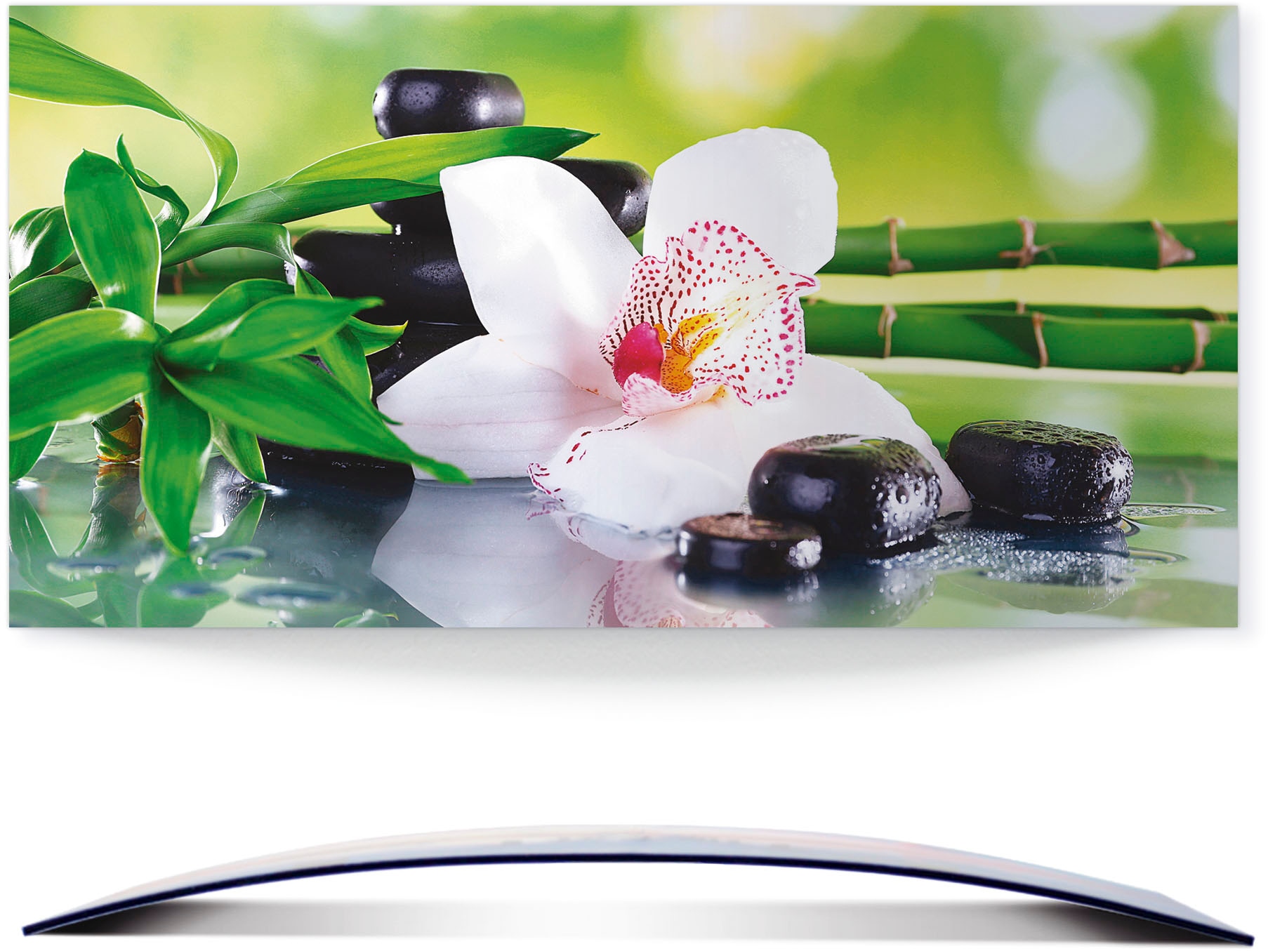 Artland Wandbild »Spa Steine Bambus Zweige Orchidee«, Zen, (1 St.), 3D Opti günstig online kaufen