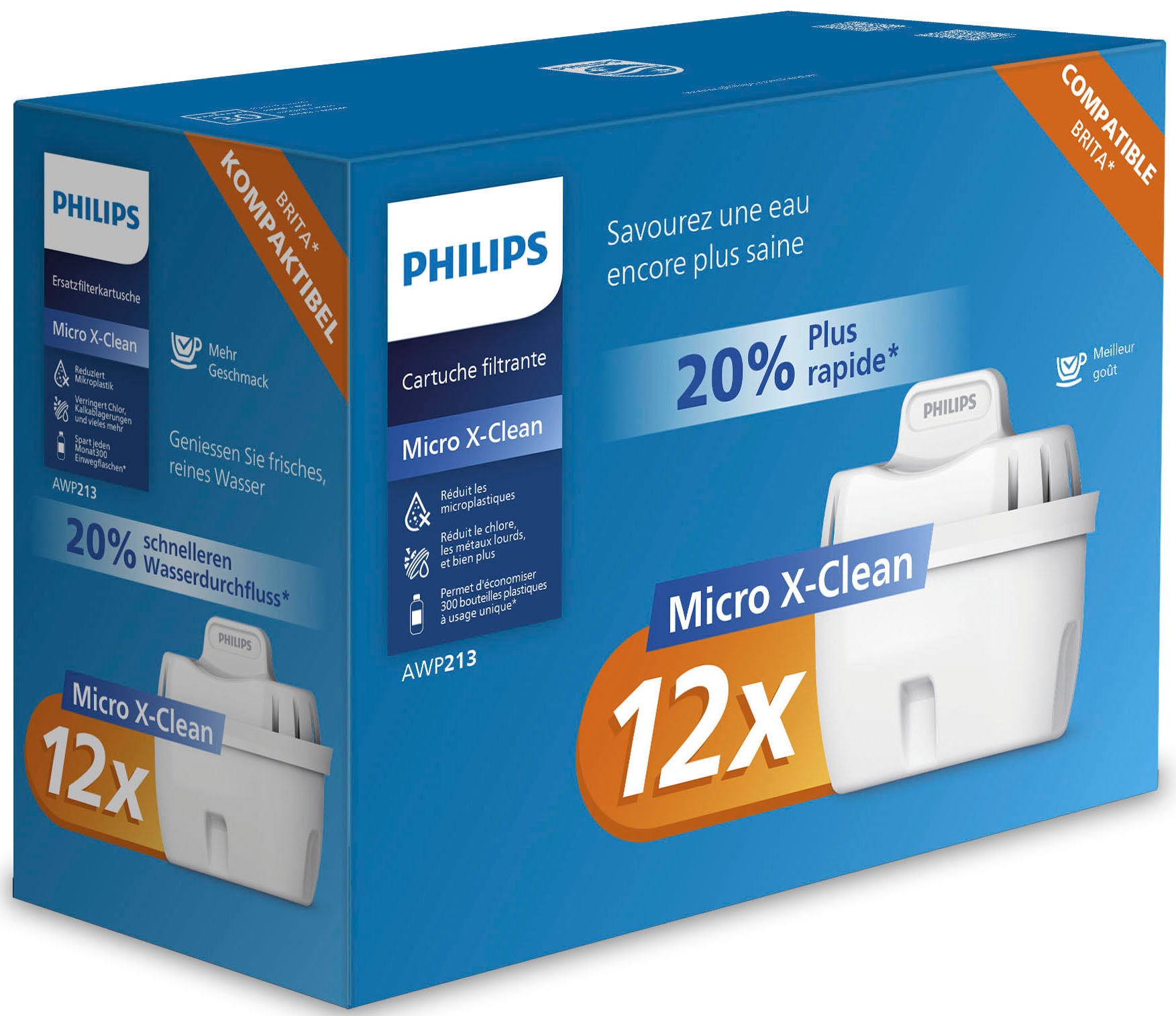 Philips Wasserfilter »Micro X-Clean«, (12 tlg.), 12er Set Kalk- und Wasserf günstig online kaufen