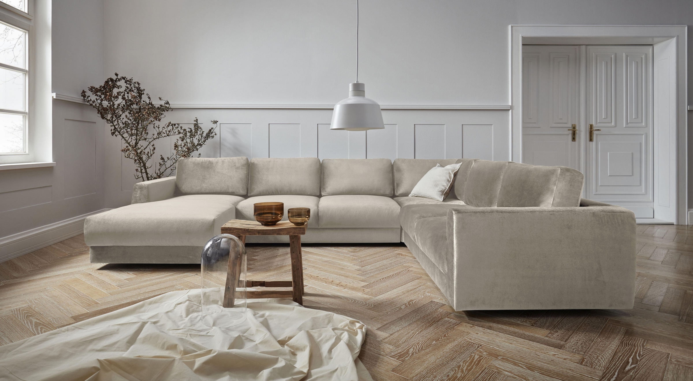 Home affaire Wohnlandschaft »Hobro U-Form« in 3 Bezugsqualitäten in vielen günstig online kaufen