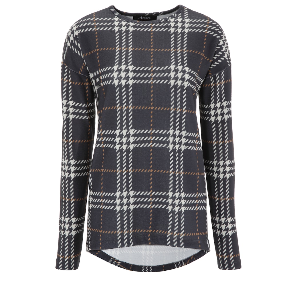 Aniston CASUAL Sweatshirt, im Karo-, Wellen- oder Zickzack- Dessin - welches ist dein Favorit?