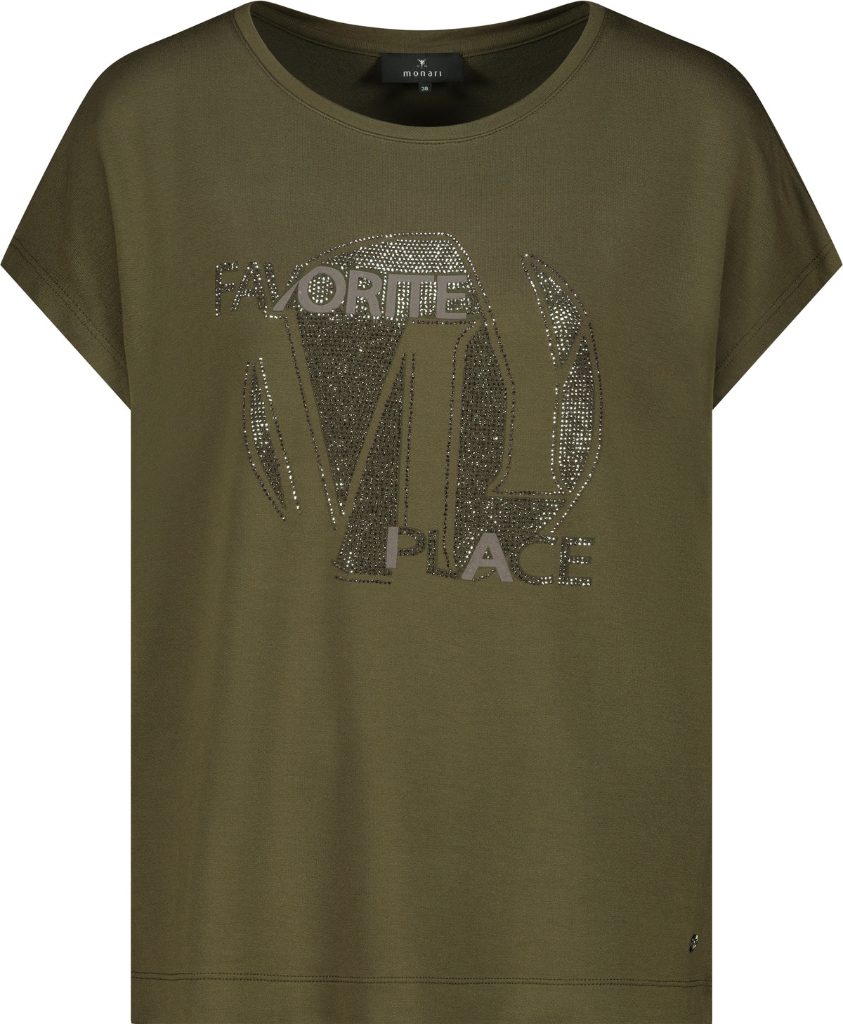 Monari T-Shirt »Shirt Schmuck« Regular fit mit Strasssteinen