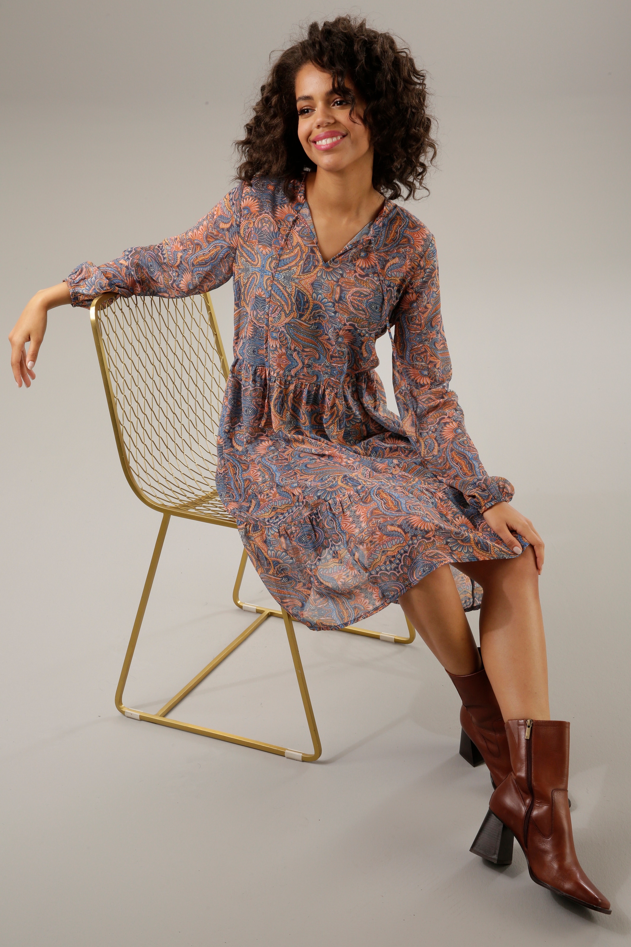 Aniston CASUAL Blusenkleid, mit phantasievollem Paisley-Muster bedruckt  online bei | Gemusterte Kleider