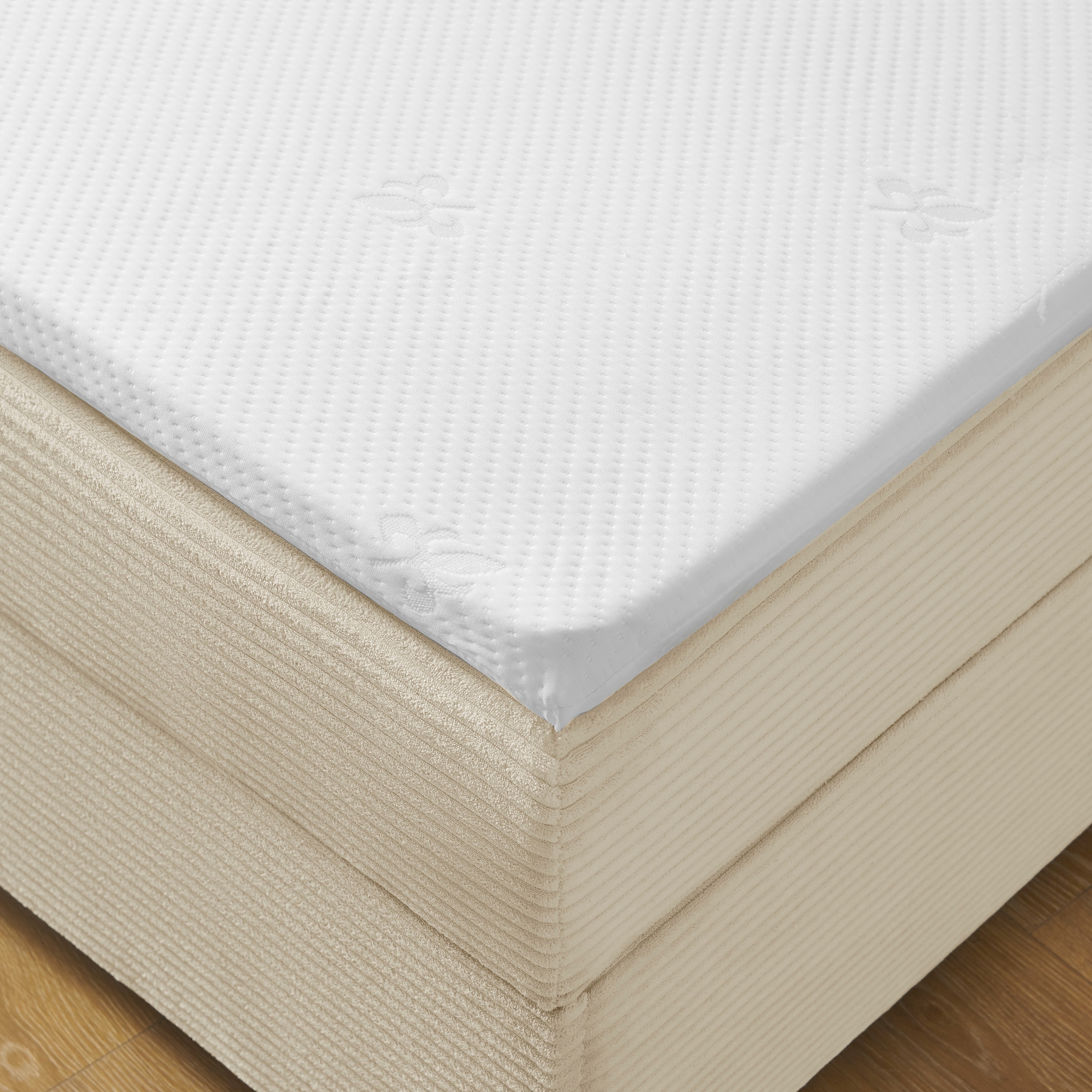 OTTO home Boxbett »Eliaas inkl. Bettkasten und Topper, Liegefläche 180x200cm« erhältlich in hochwertigem Cord-Stoff, inkl. Aufbauvideo