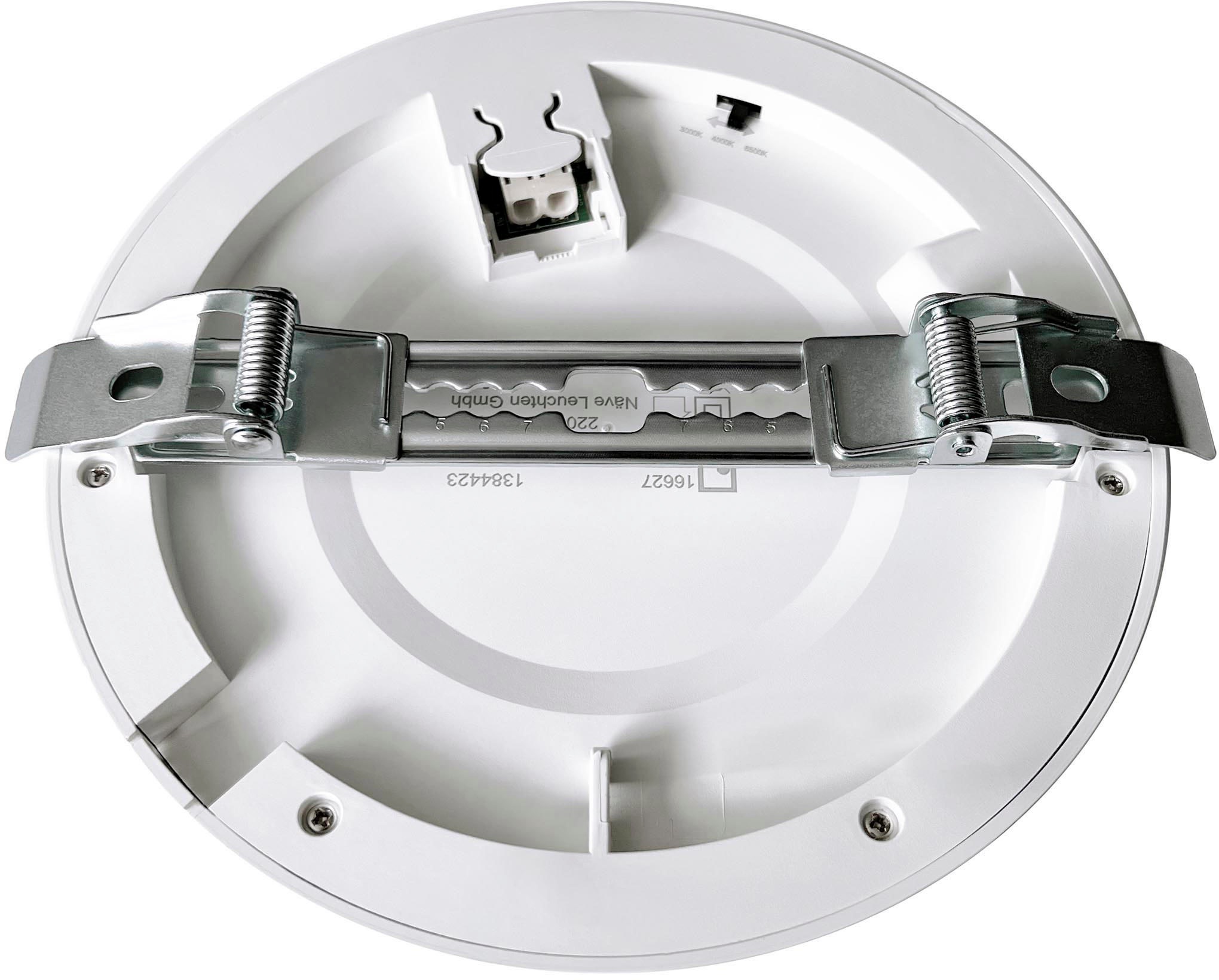näve LED Deckenleuchte »Bonus«, 1 flammig, Leuchtmittel LED-Modul | LED fest integriert, Ein- oder Aufbau flexibel, CCT über Geräteschalter, D: 16,5cm