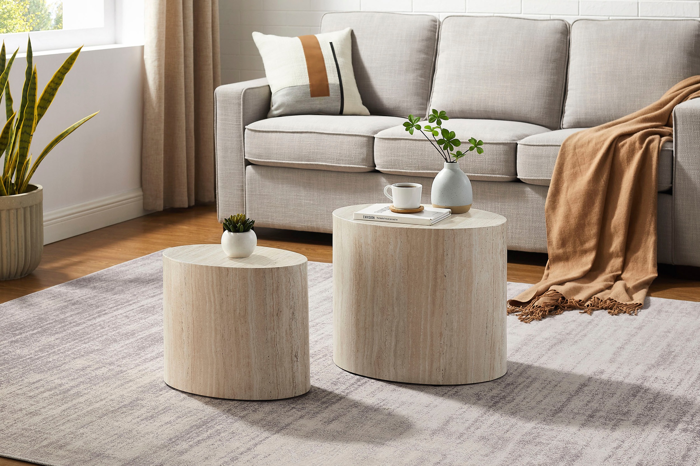 SalesFever Couchtisch »Almeria Beistelltisch«, (Set, 2 St., 2er Set), oval, günstig online kaufen