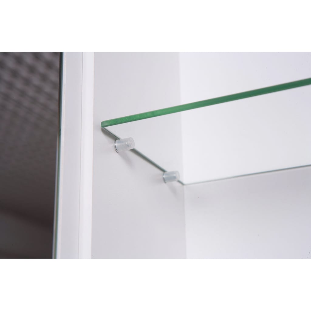 Schildmeyer Spiegelschrank »Verona«, Breite 100 cm, 3-türig, 3 LED-Einbaustrahler, Schalter-/Steckdosenbox, Glaseinlegeböden, Made in Germany