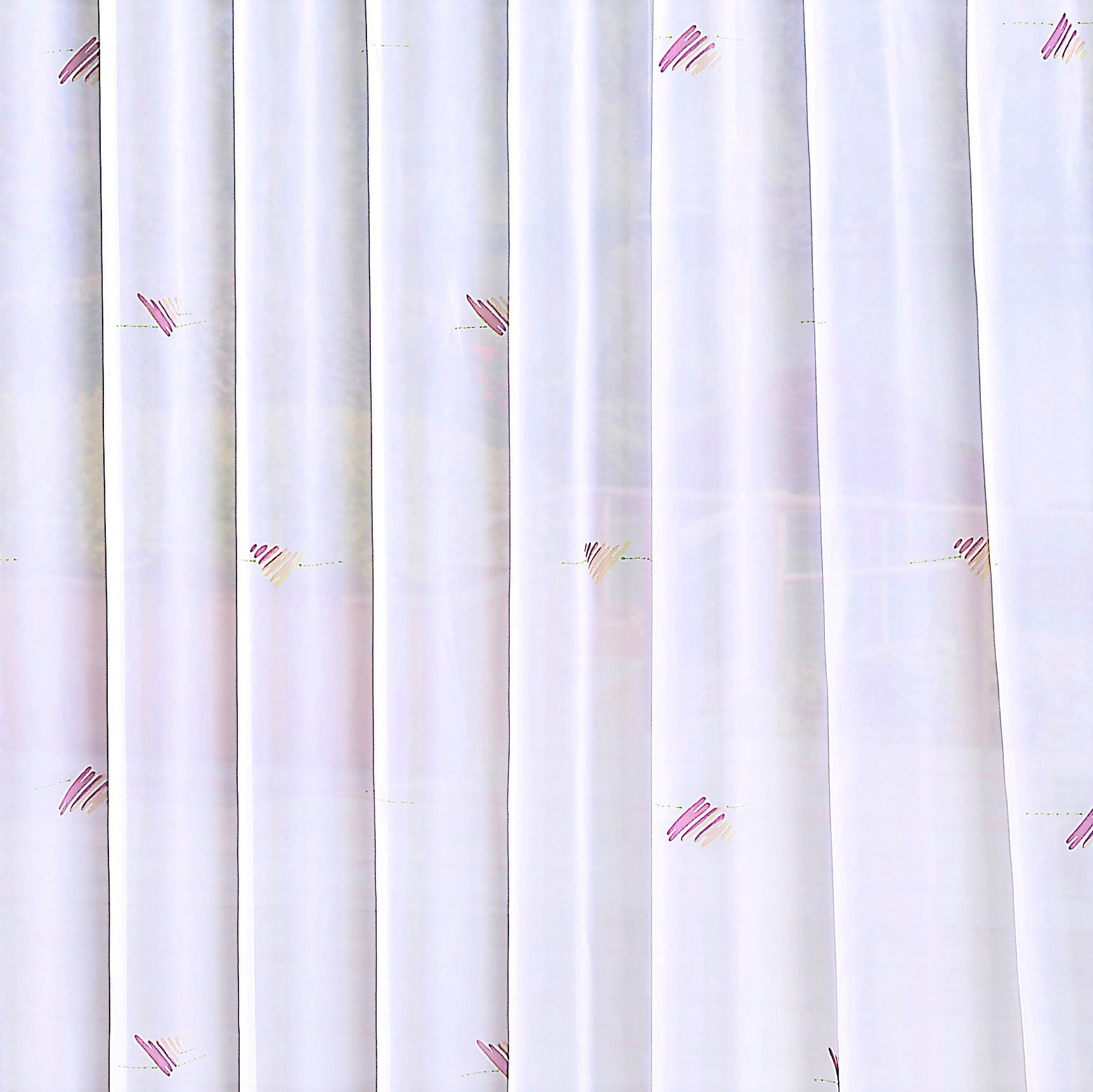 Weckbrodt Gardine »Lissi«, (1 St.), Voile, bedruckt, Allover, Motiv, halbtransparent, Bleiband, Store