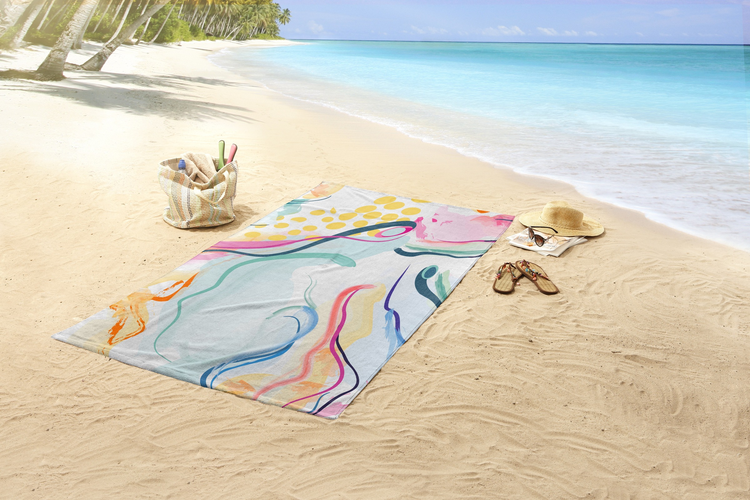 good morning Strandtuch »Magic«, (Packung, 1 St., 1 stuck strandtuch), Mikr günstig online kaufen