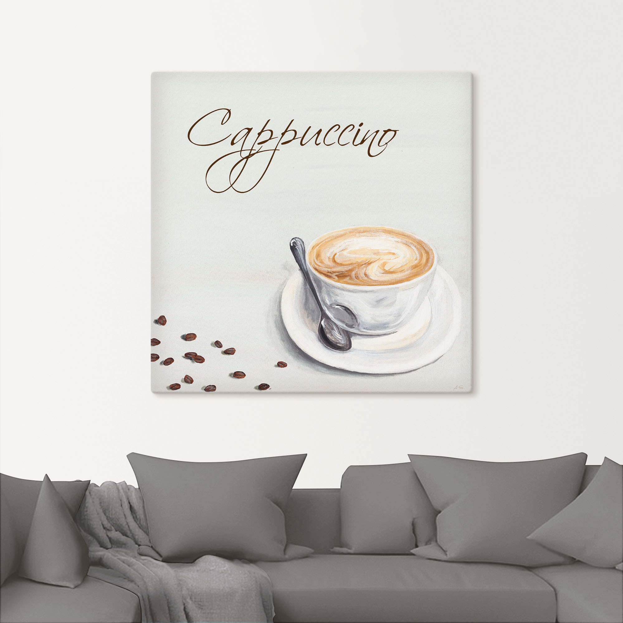 Artland Leinwandbild »Cappuccino II«, Getränke, (1 St.), auf Keilrahmen gespannt