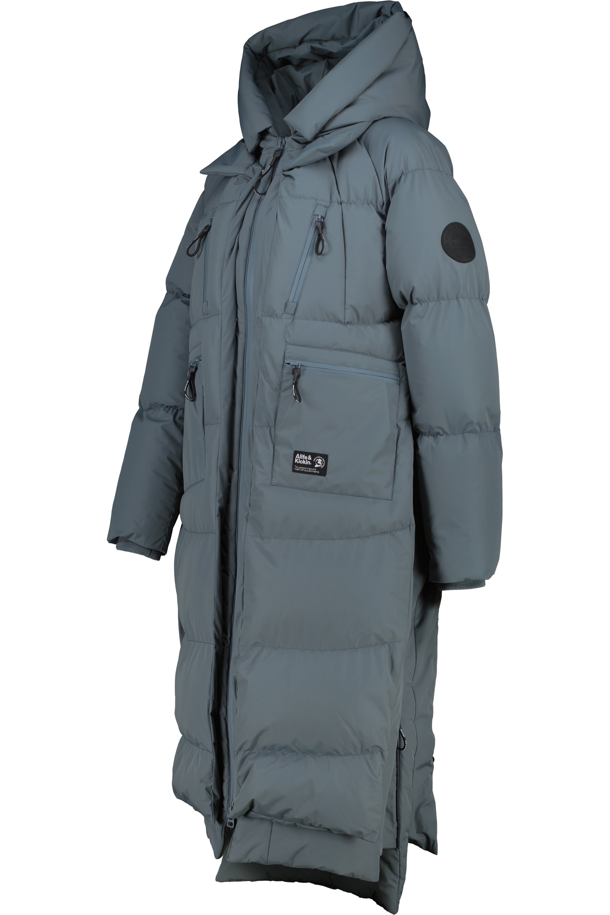 Alife & Kickin Winterjacke »Damen RihannaAK A«, mit Kapuze, Langer, warmer Wintermantel mit großer Kapuze und Fleece Innenfutter