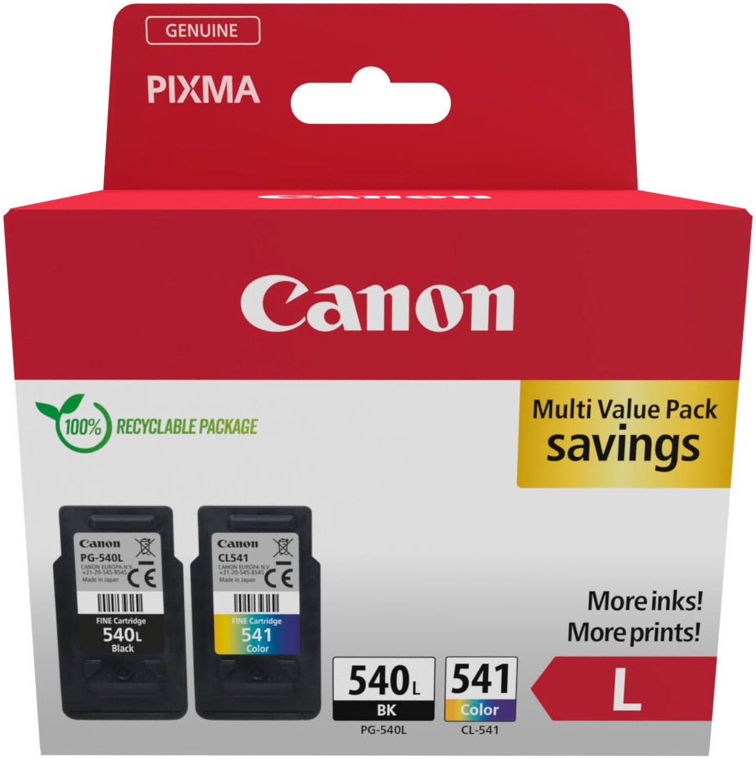 Canon Tintenpatrone »PG540L/CL541XL Photo Value Pack«, (Packung, 2 St.)