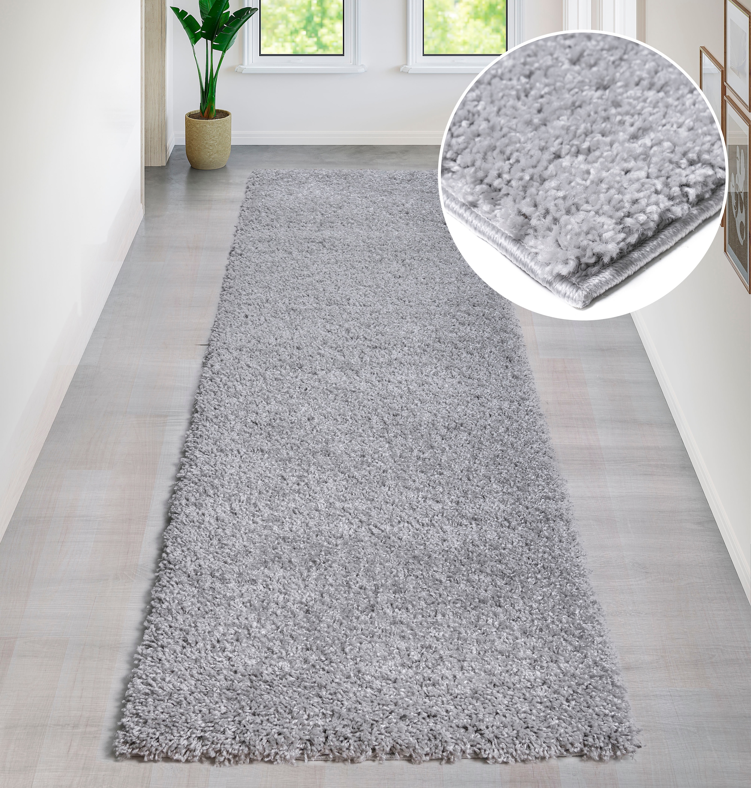 my home Läufer »Viva«, rechteckig, 45 mm Höhe, Läufer, Brücke, Uni-Farben, günstig online kaufen
