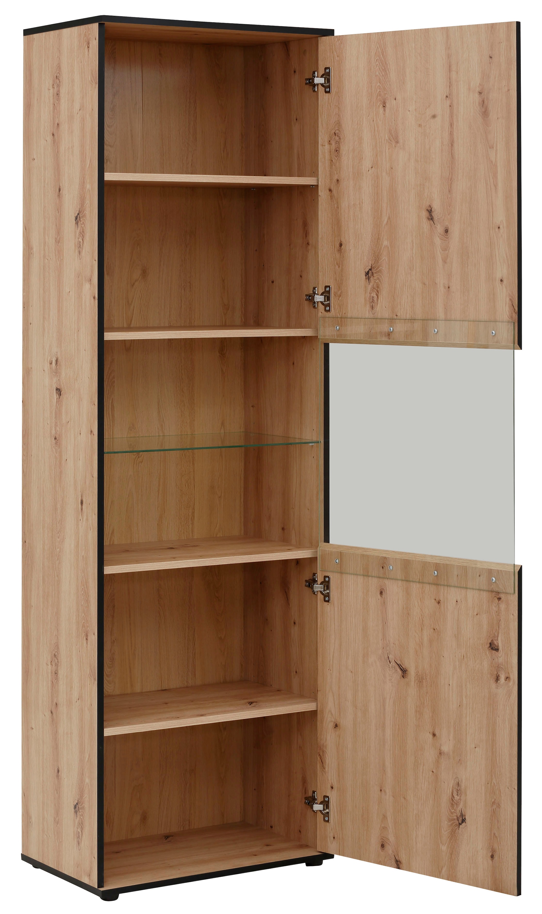 HELA Vitrine »Ariana«, mit angeschrägten Griffmulden, Höhe 195 cm